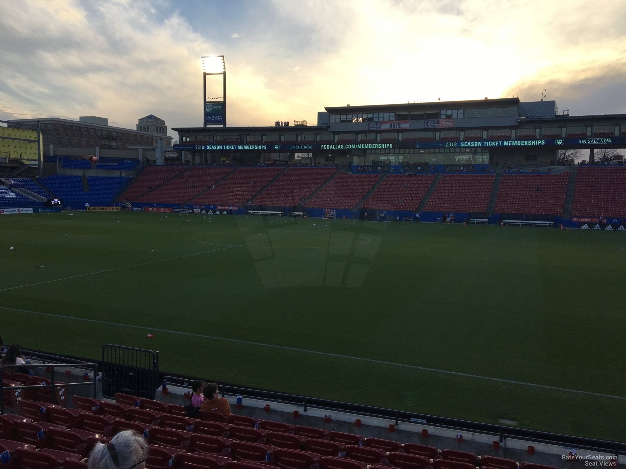 section 129, row 10 seat view  for soccer - toyota stadium