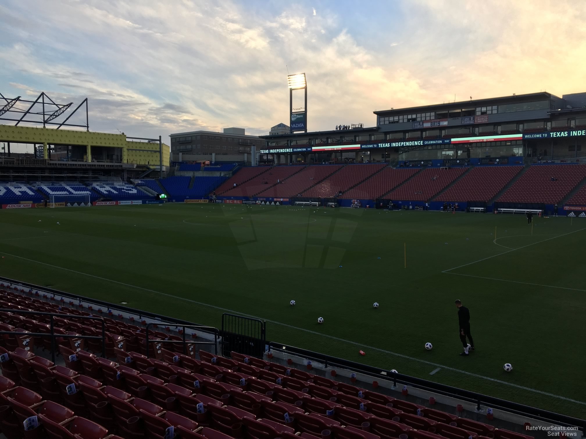 section 131, row 10 seat view  for soccer - toyota stadium