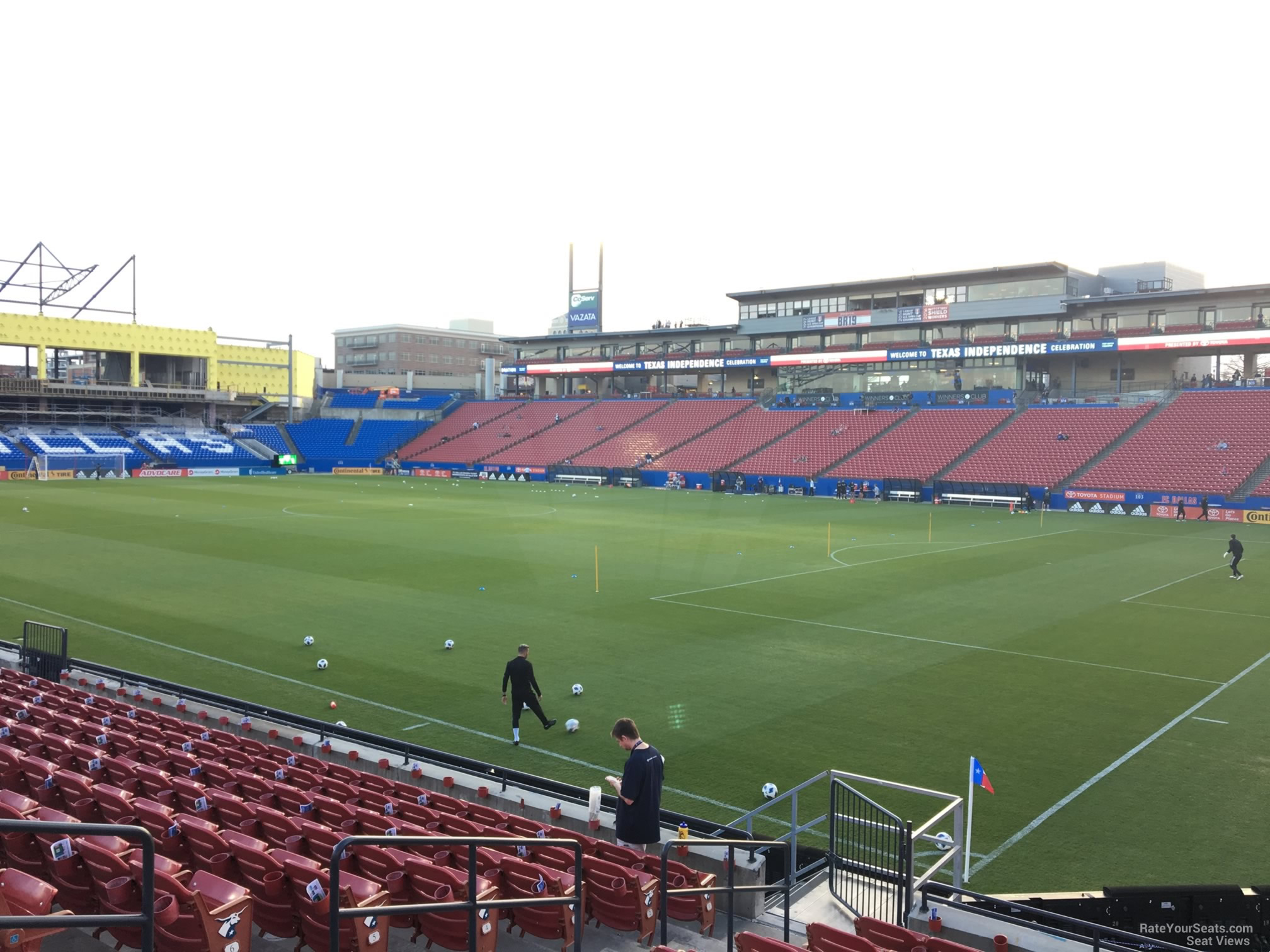 section 132, row 10 seat view  for soccer - toyota stadium