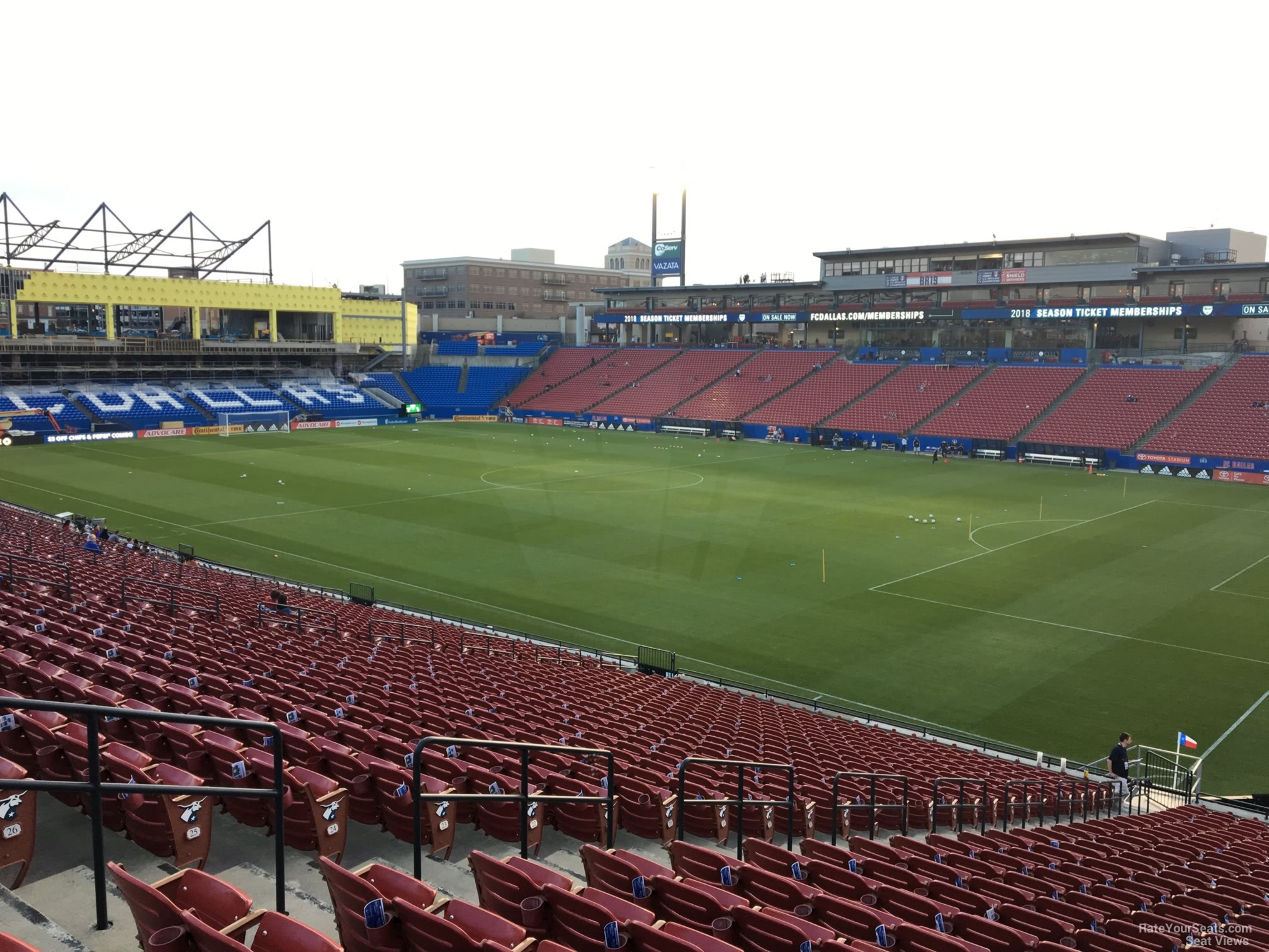 section 132, row 30 seat view  for soccer - toyota stadium - frisco