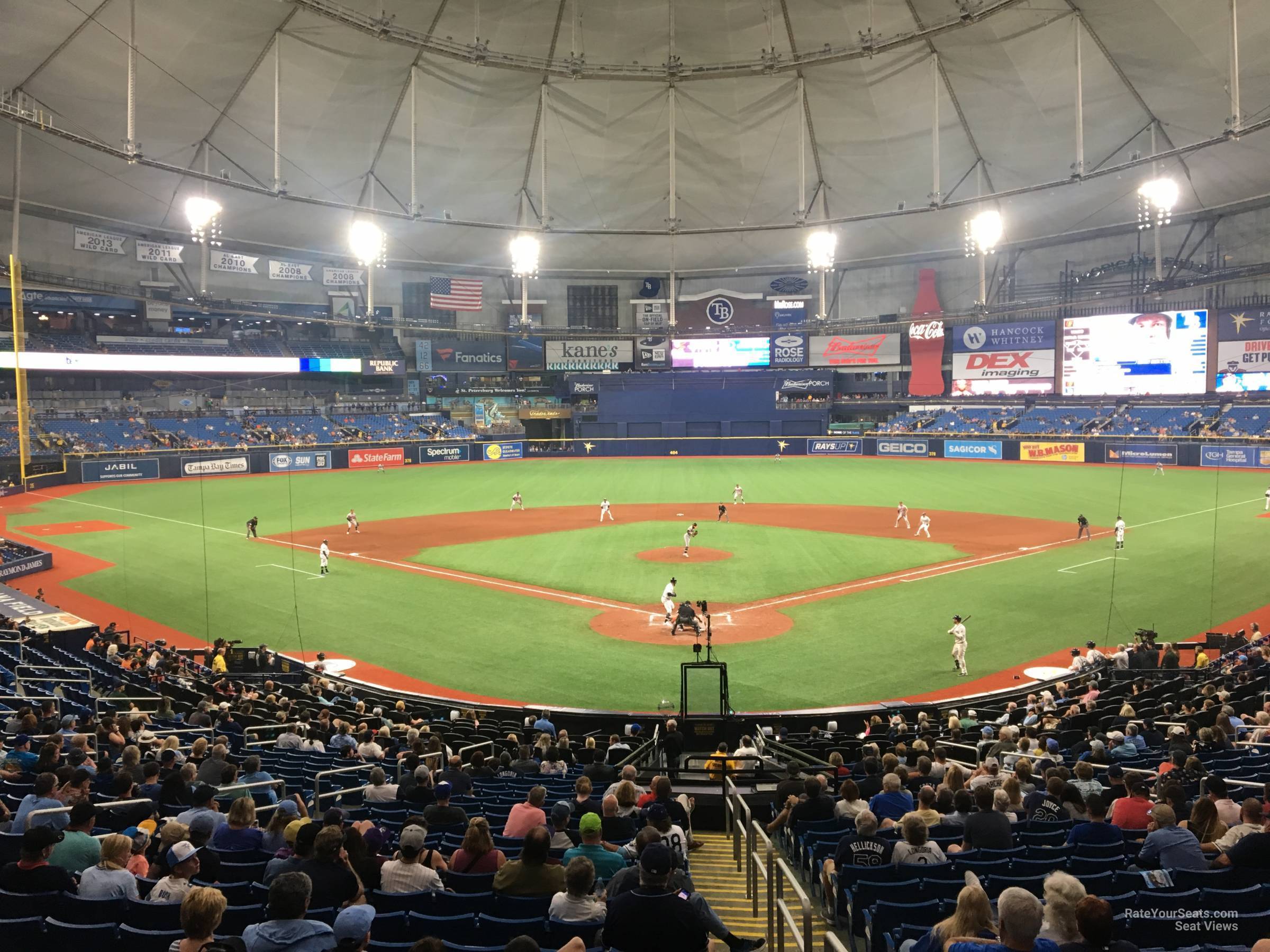 section 101, row jj seat view  for baseball - tropicana field