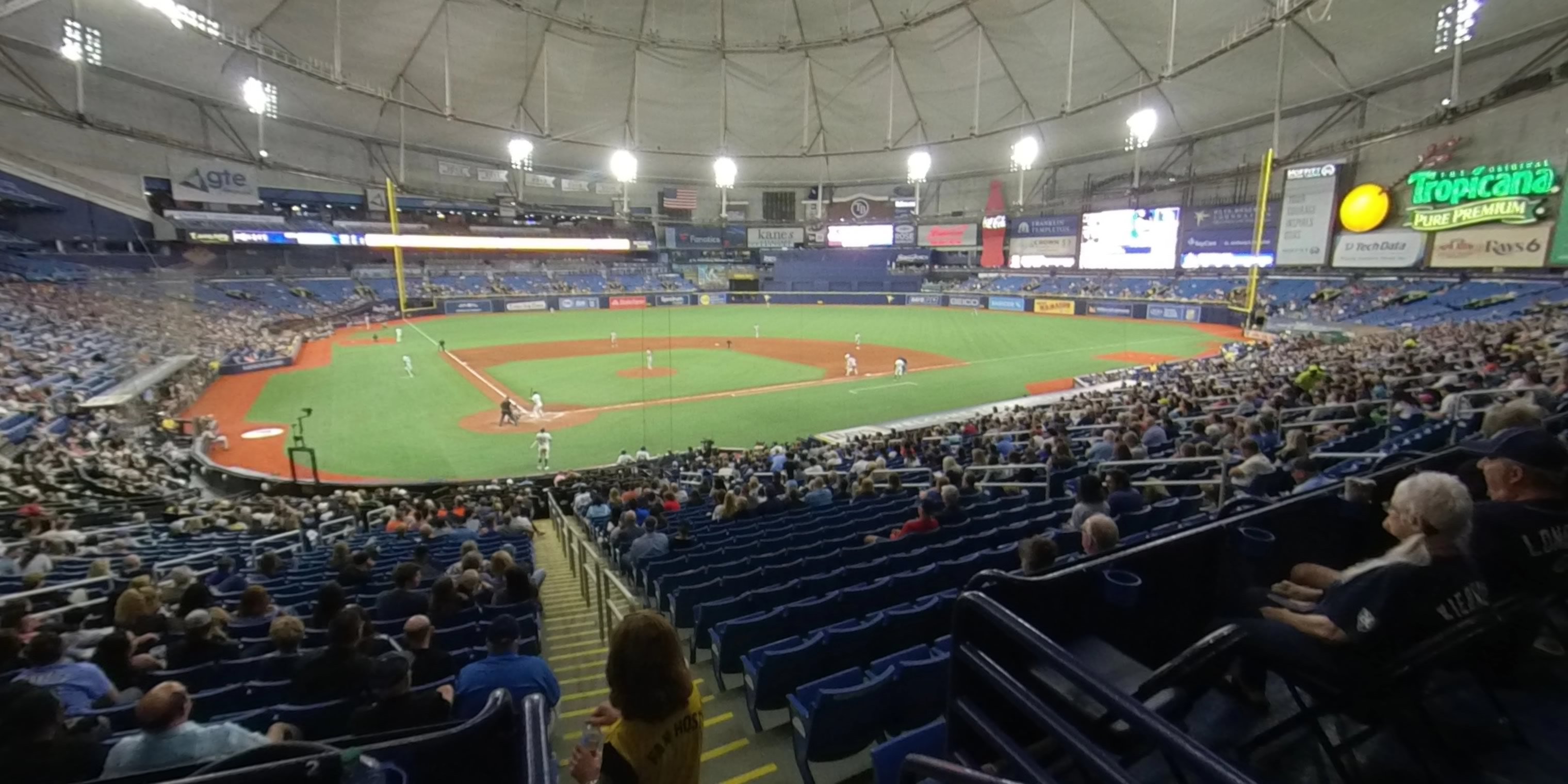section 108 panoramic seat view  for baseball - tropicana field