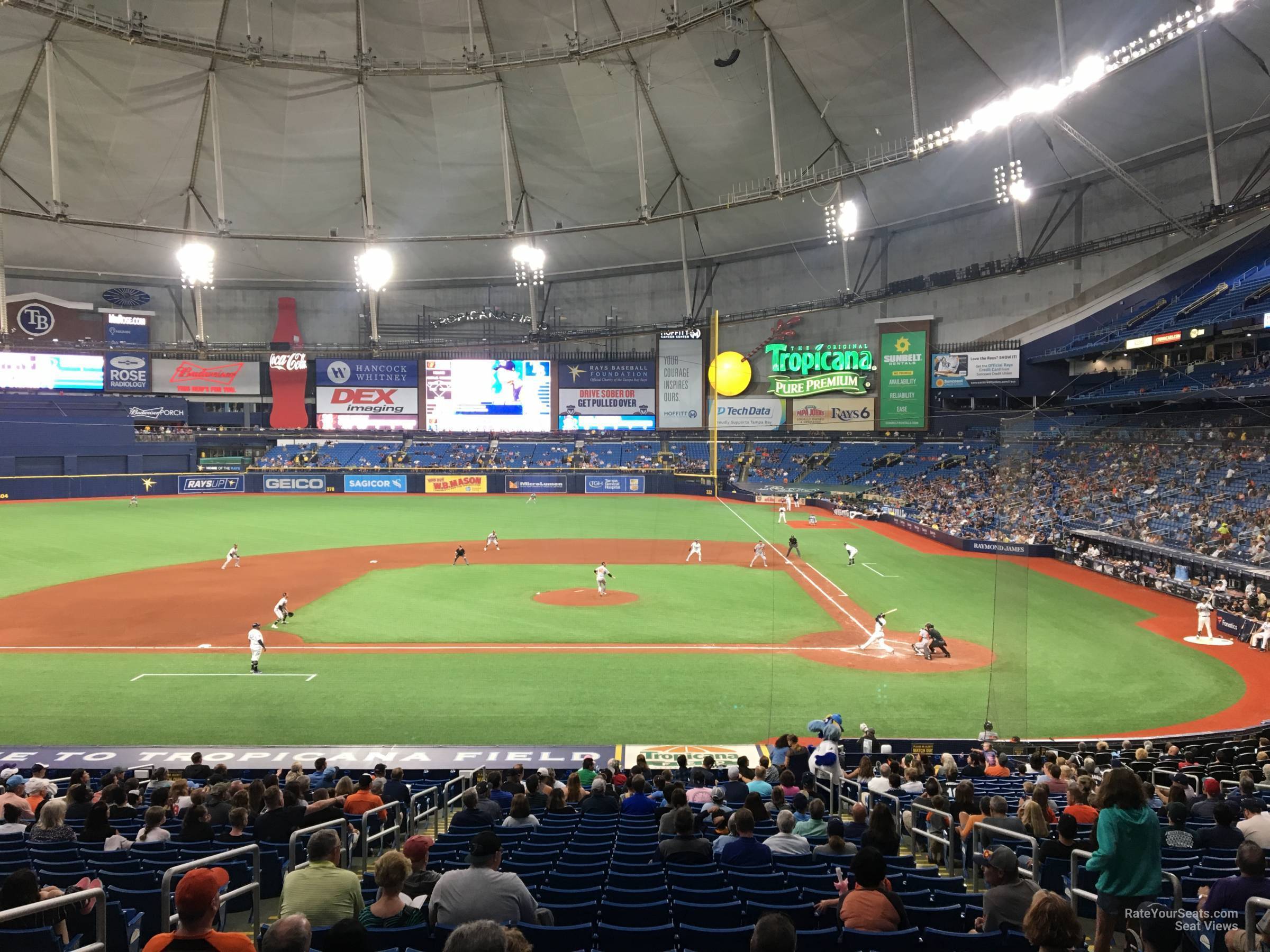 section 111, row jj seat view  for baseball - tropicana field