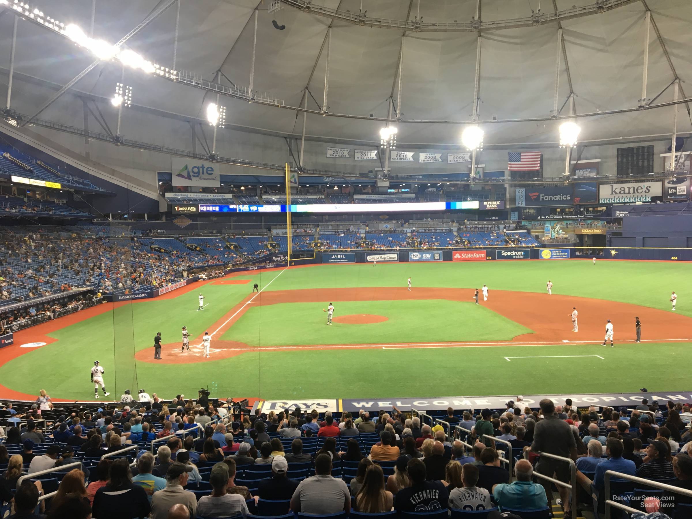 section 112, row jj seat view  for baseball - tropicana field