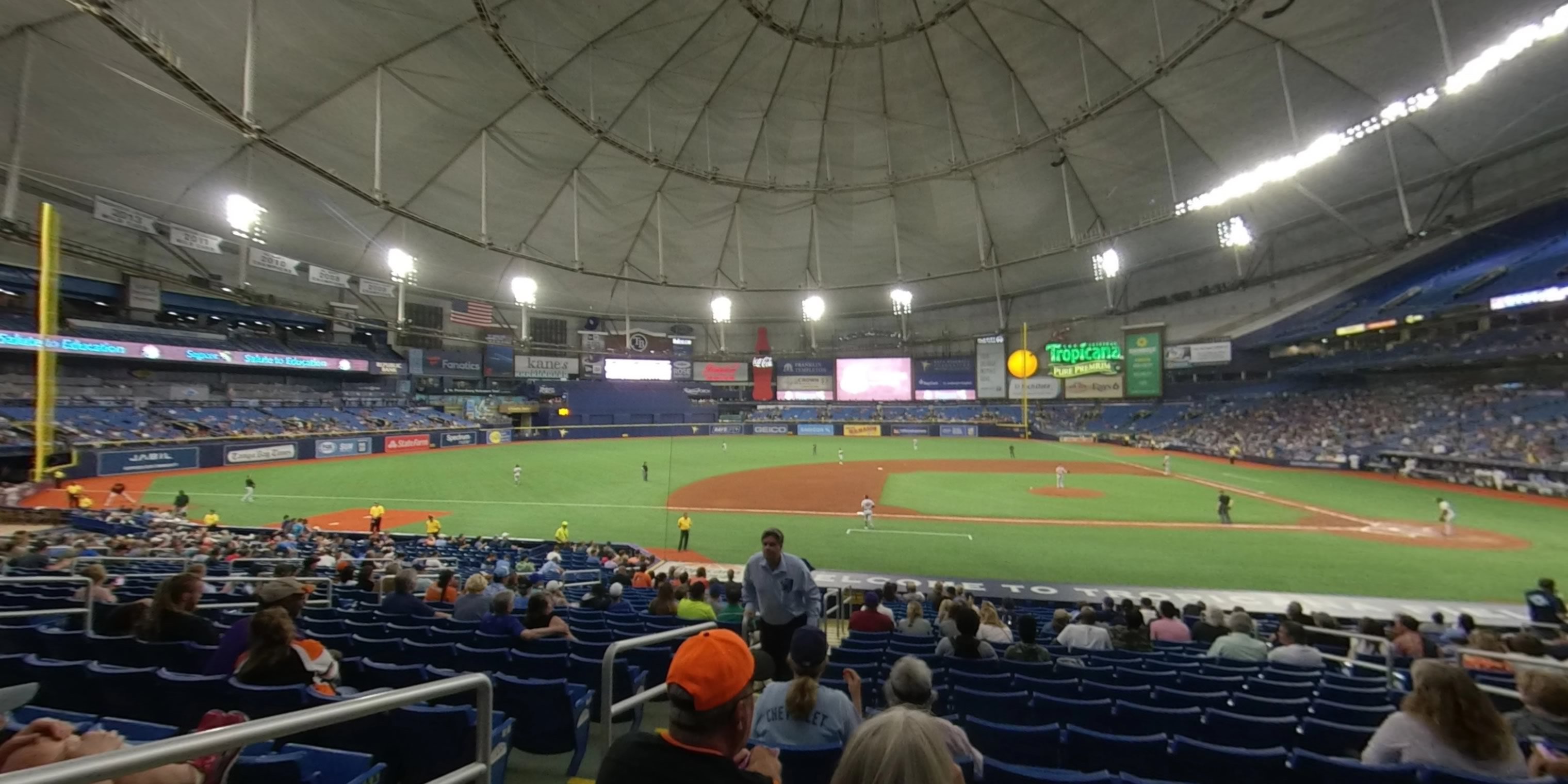 section 117 panoramic seat view  for baseball - tropicana field