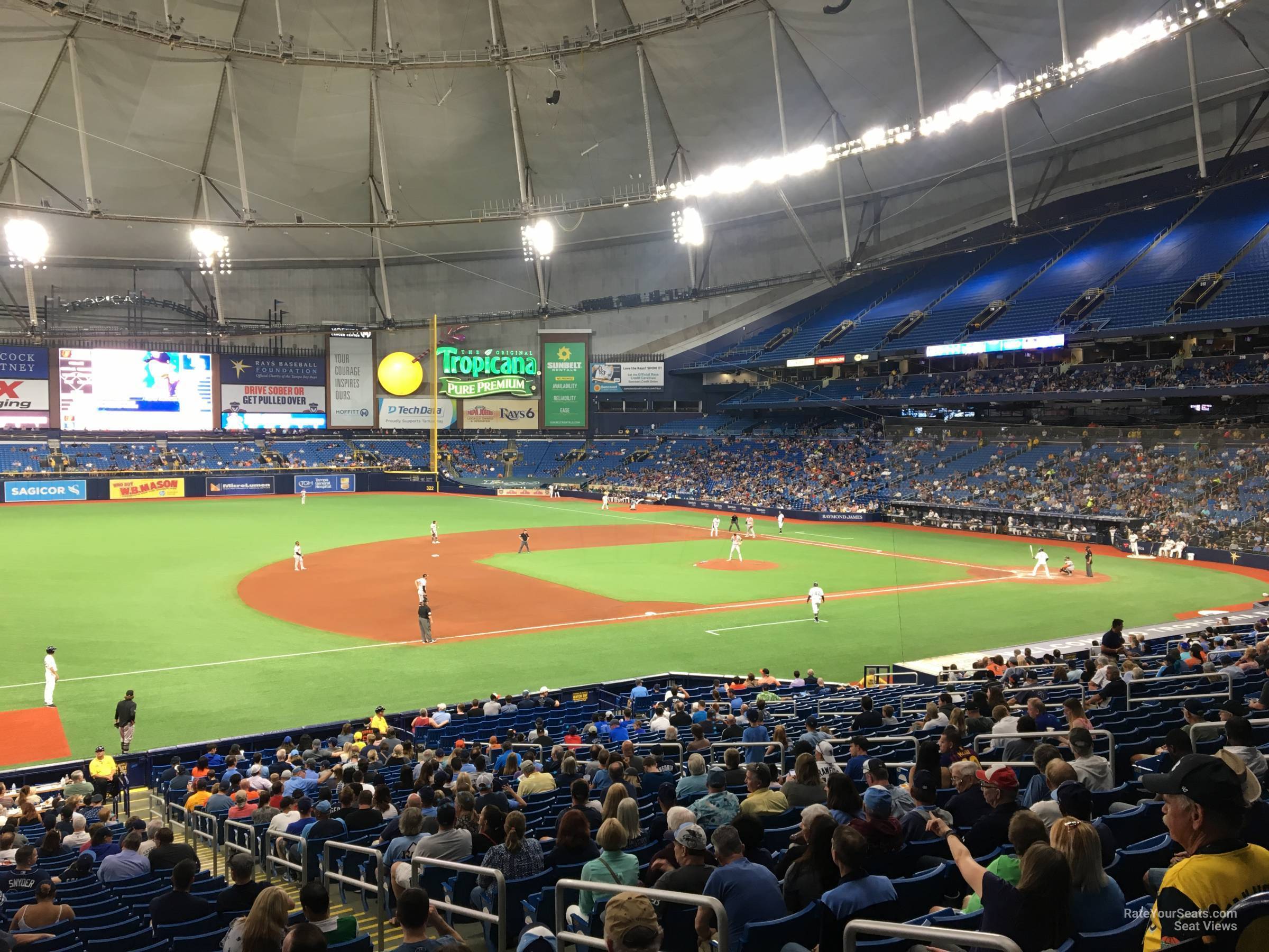 section 125, row jj seat view  for baseball - tropicana field