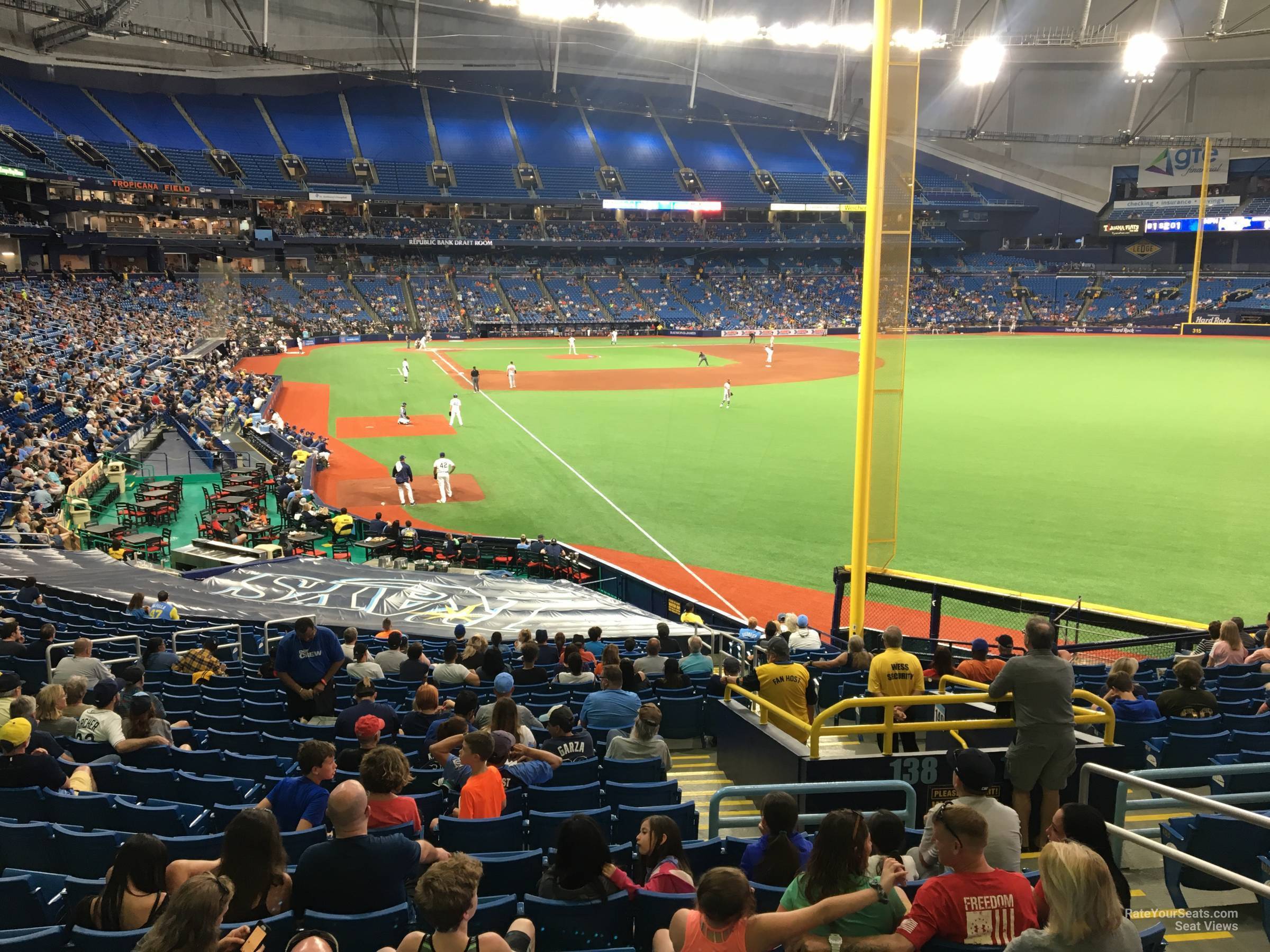 section 138, row ww seat view  for baseball - tropicana field