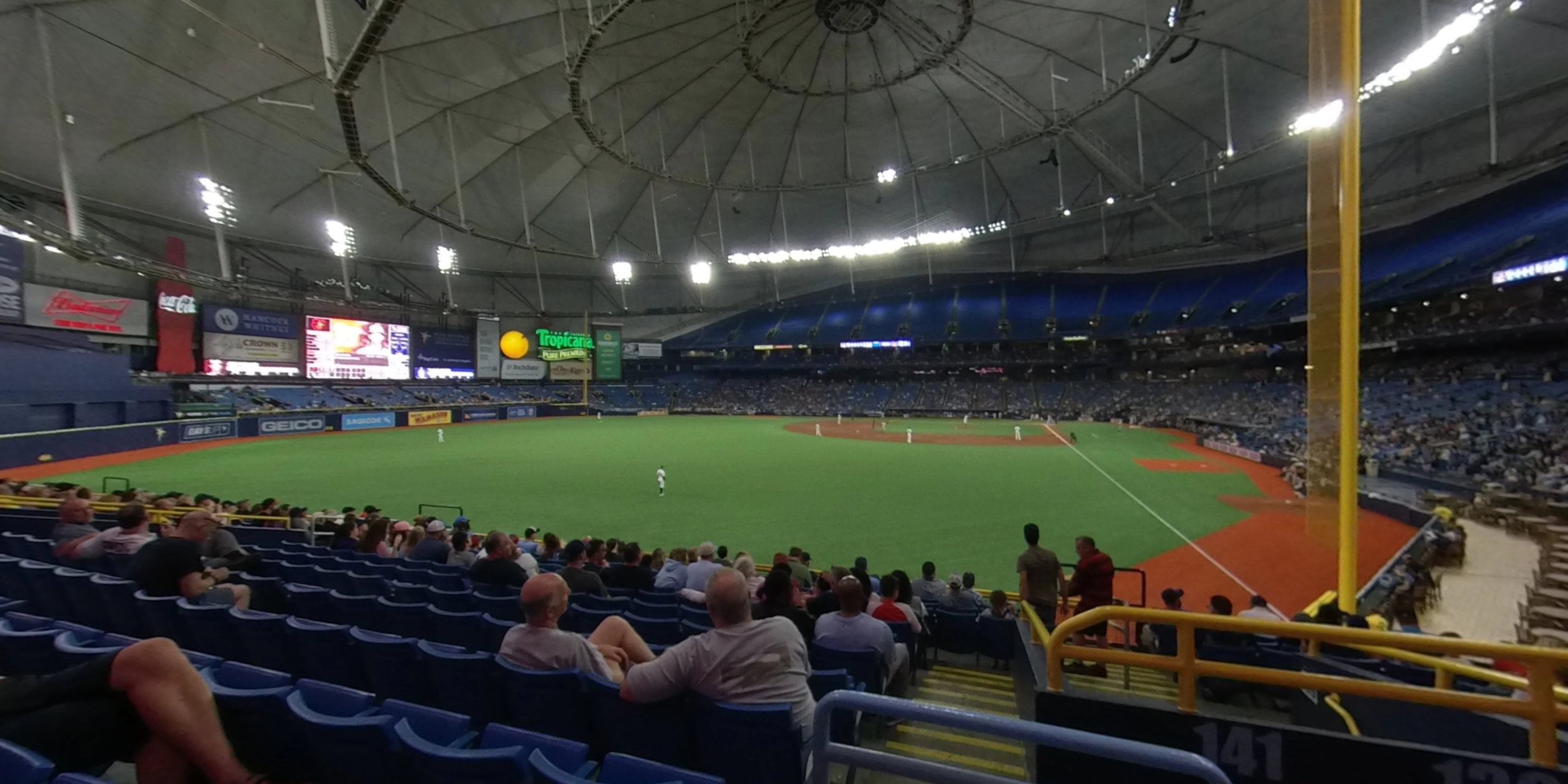 section 141 panoramic seat view  for baseball - tropicana field