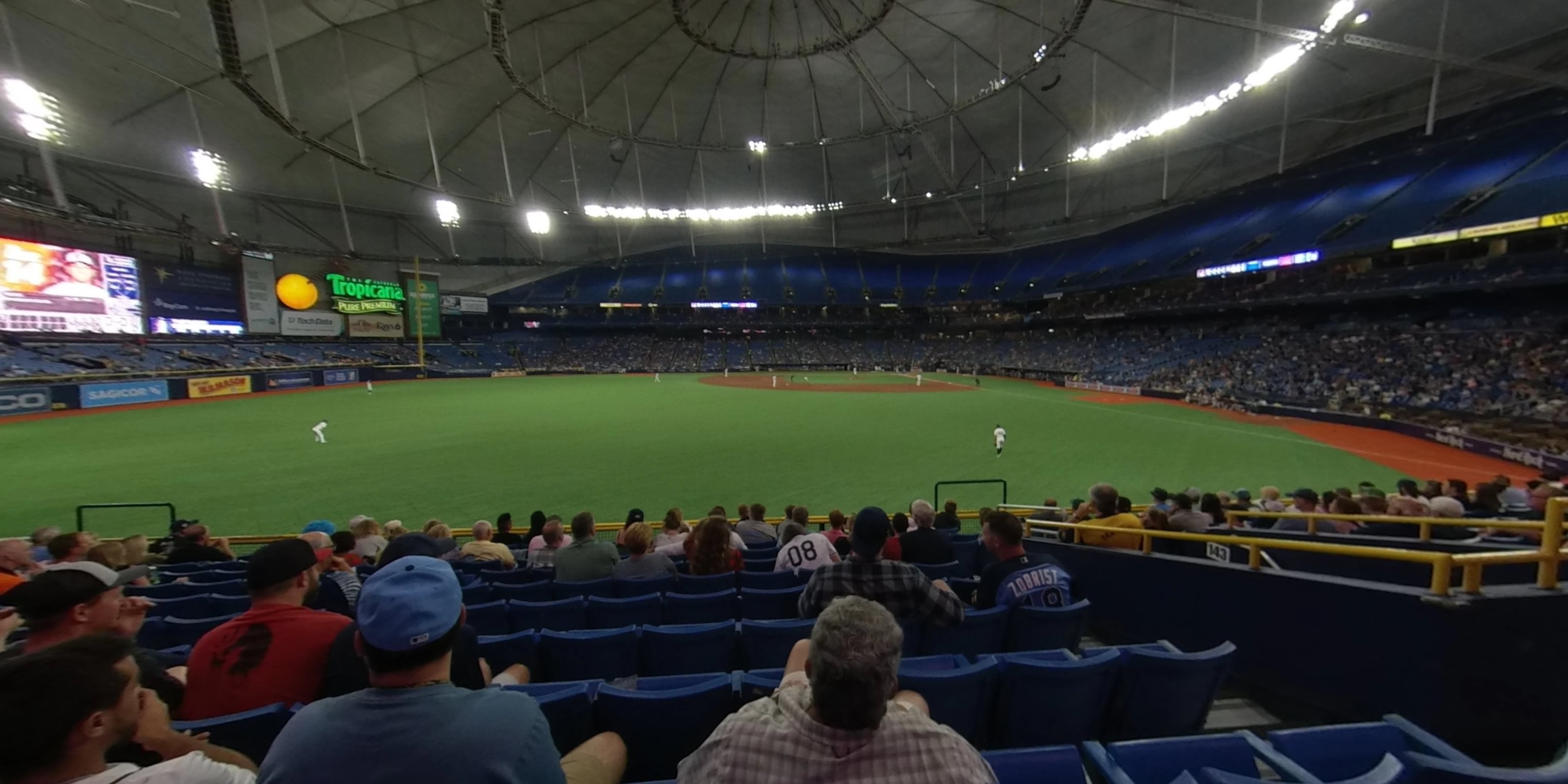 section 145 panoramic seat view  for baseball - tropicana field