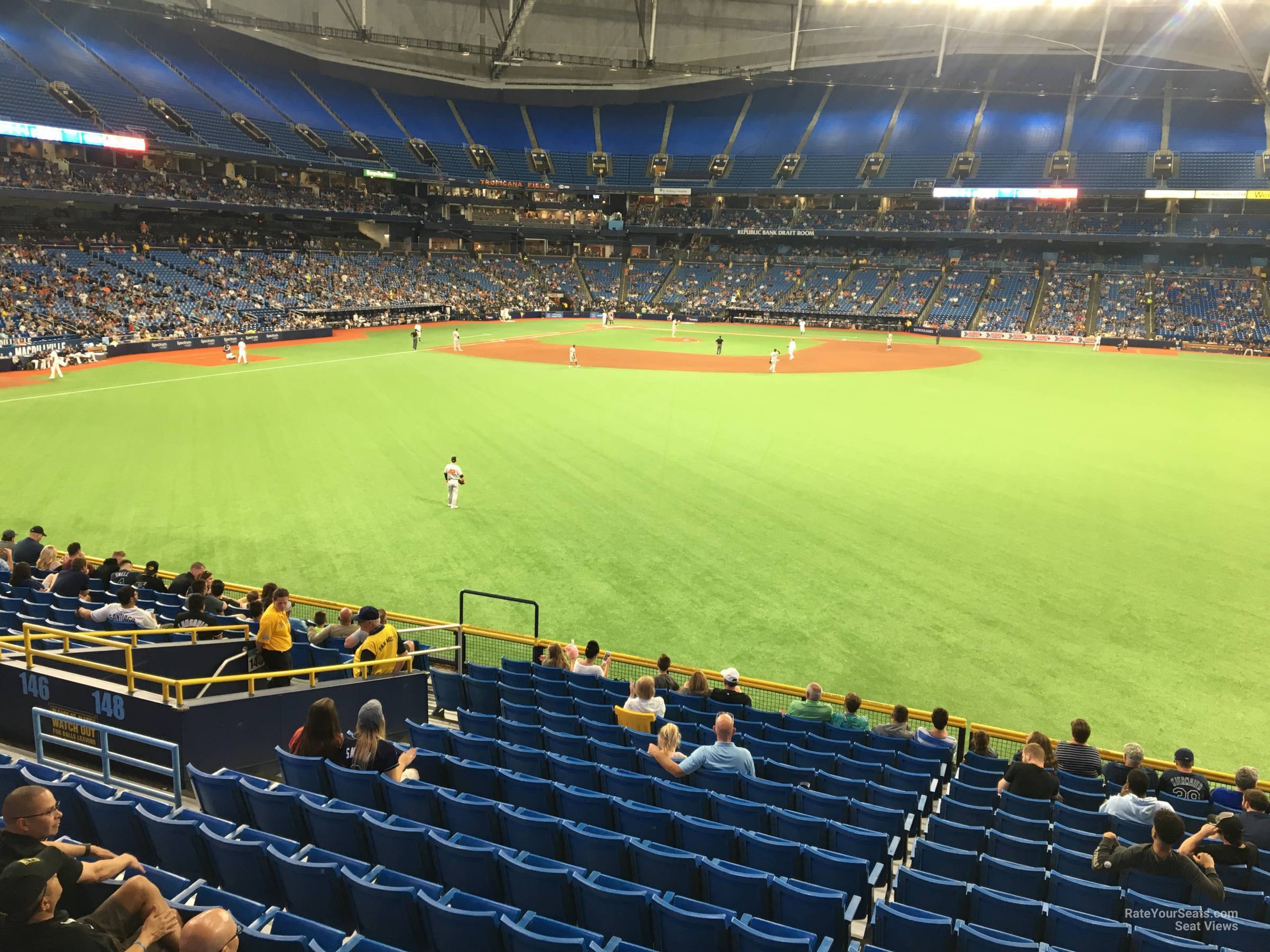 section 148, row vv seat view  for baseball - tropicana field