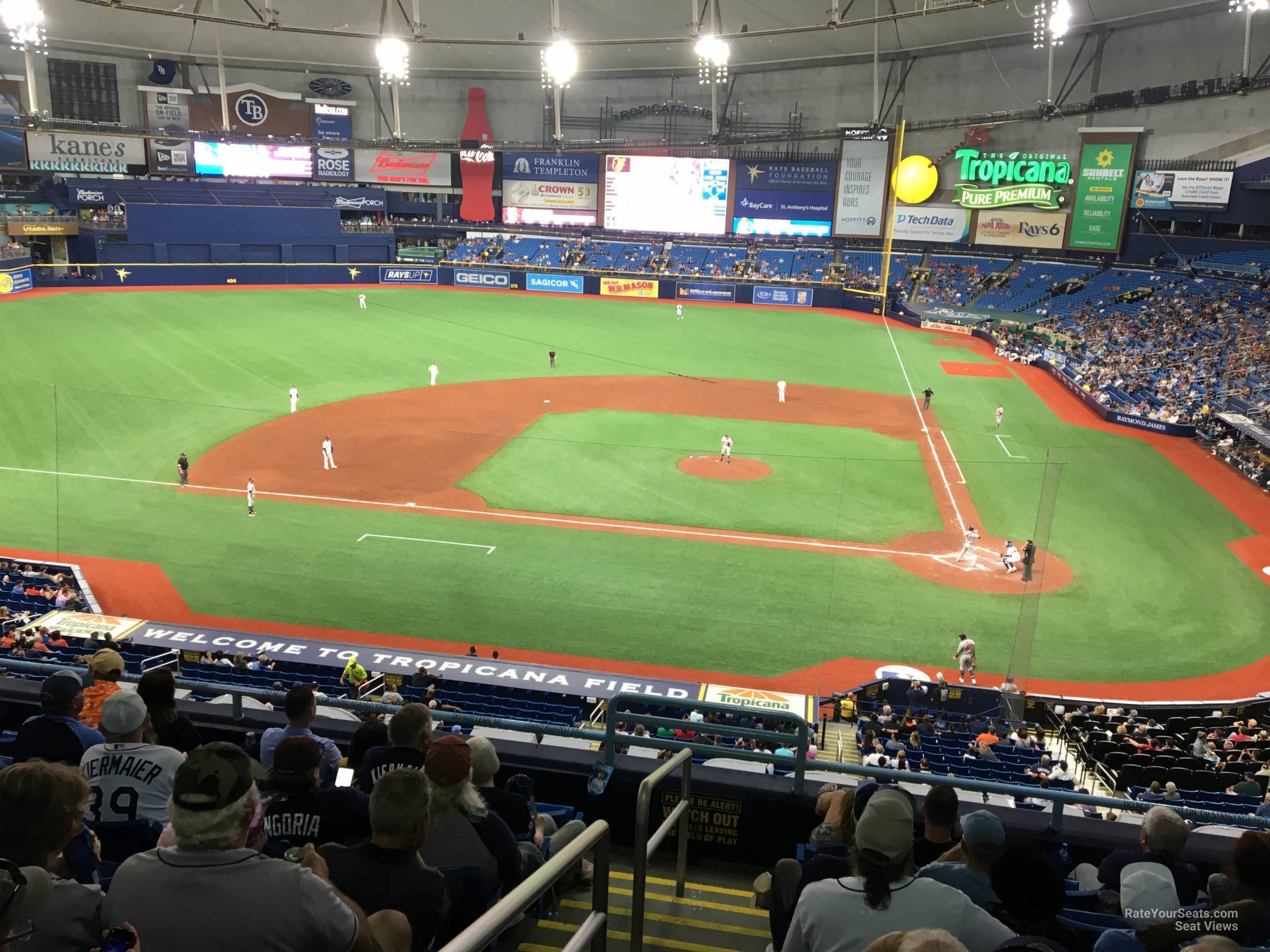 section 209, row h seat view  for baseball - tropicana field