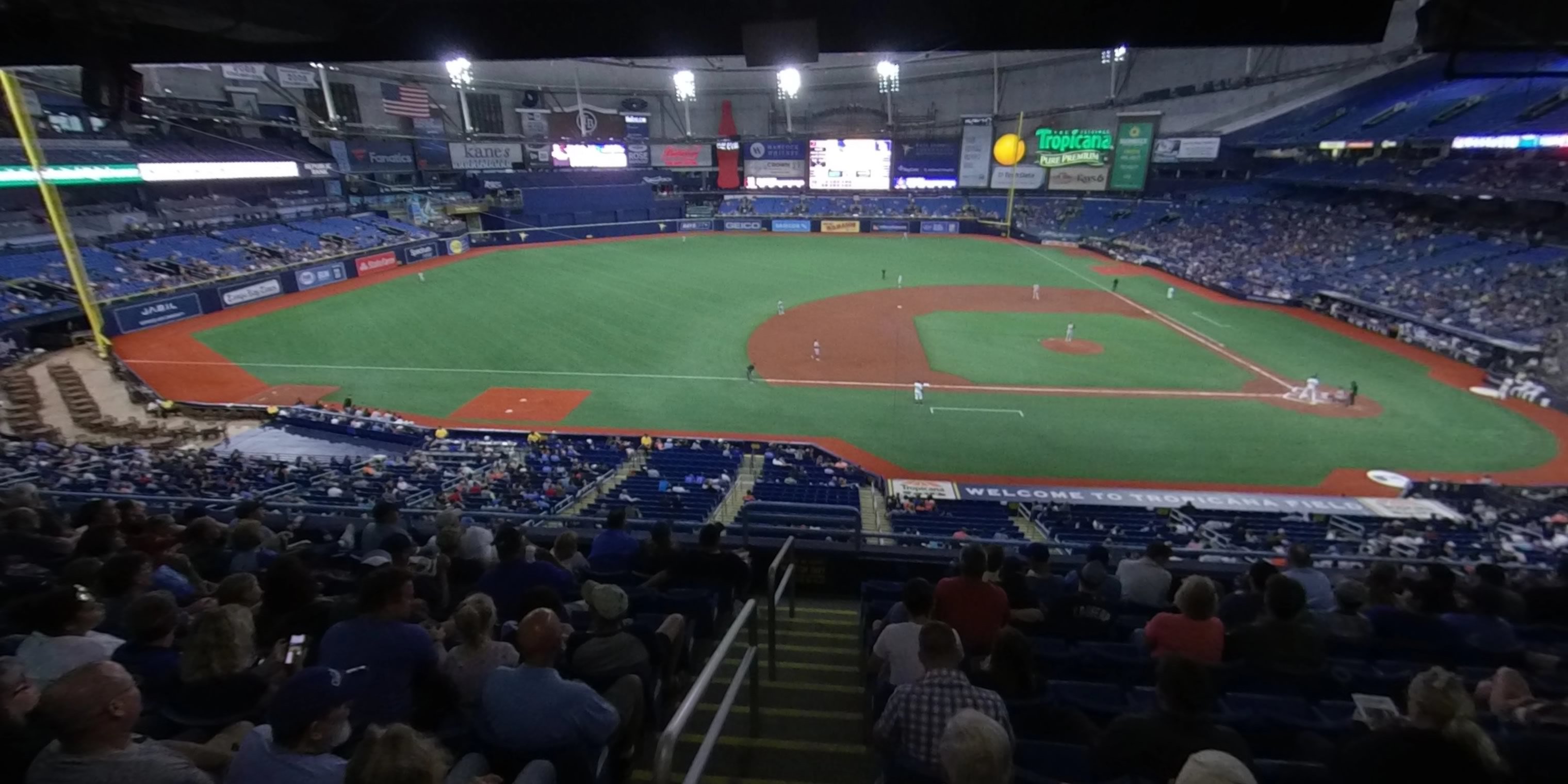 section 213 panoramic seat view  for baseball - tropicana field