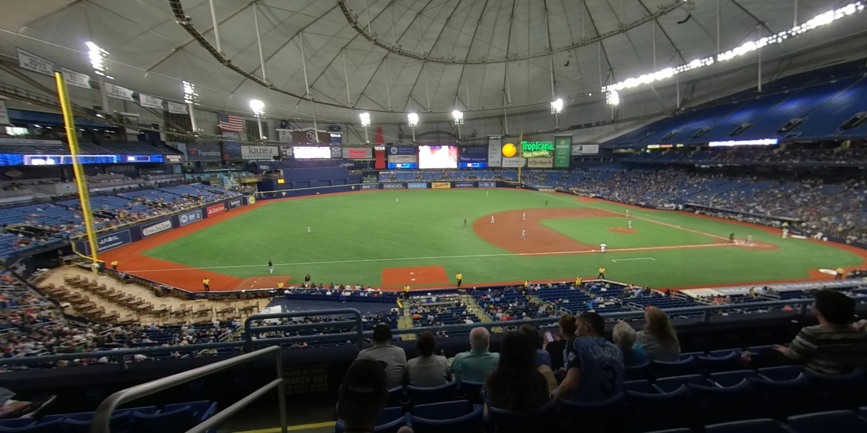 section 217 panoramic seat view  for baseball - tropicana field