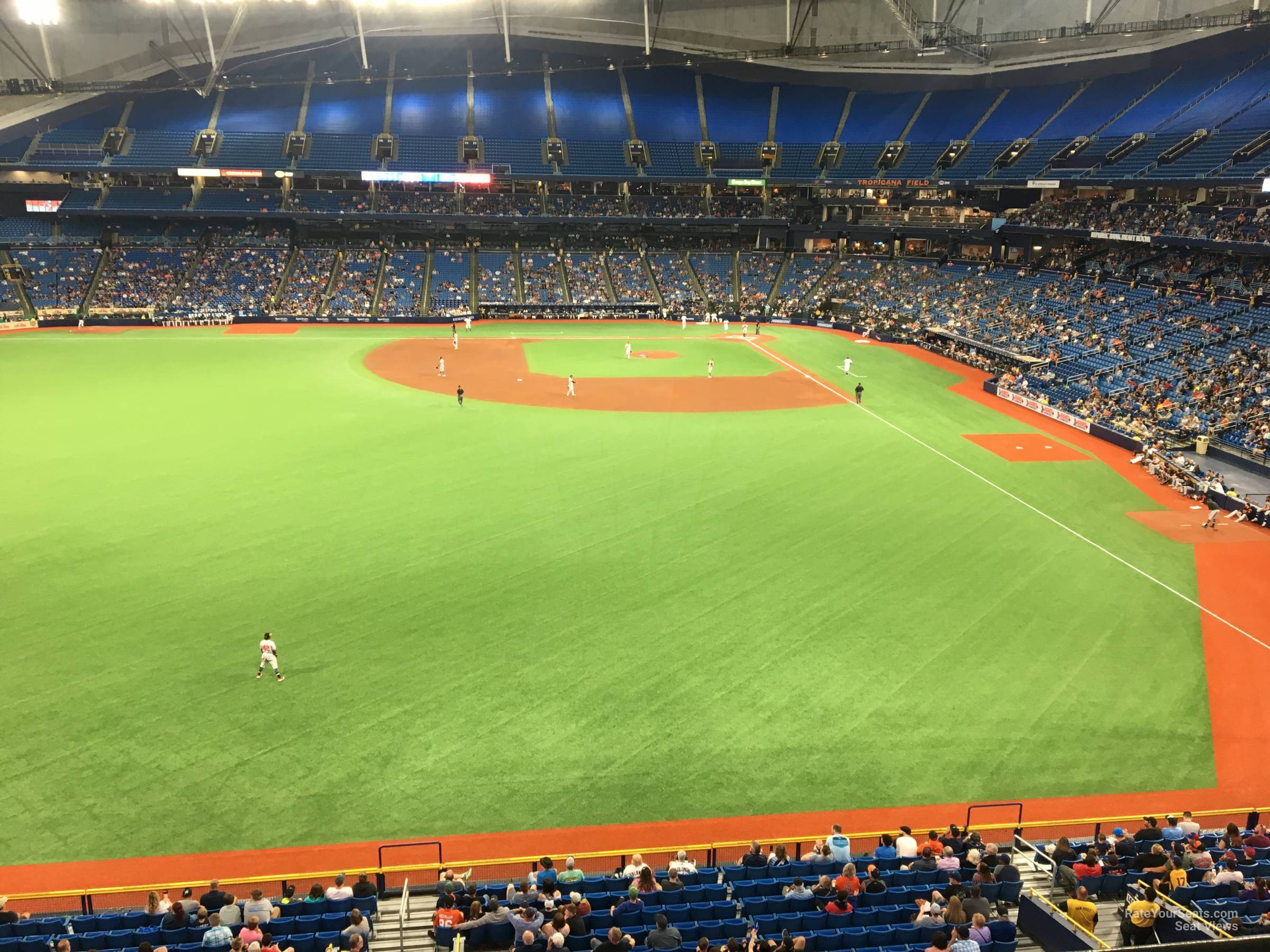 section 349, row b seat view  for baseball - tropicana field