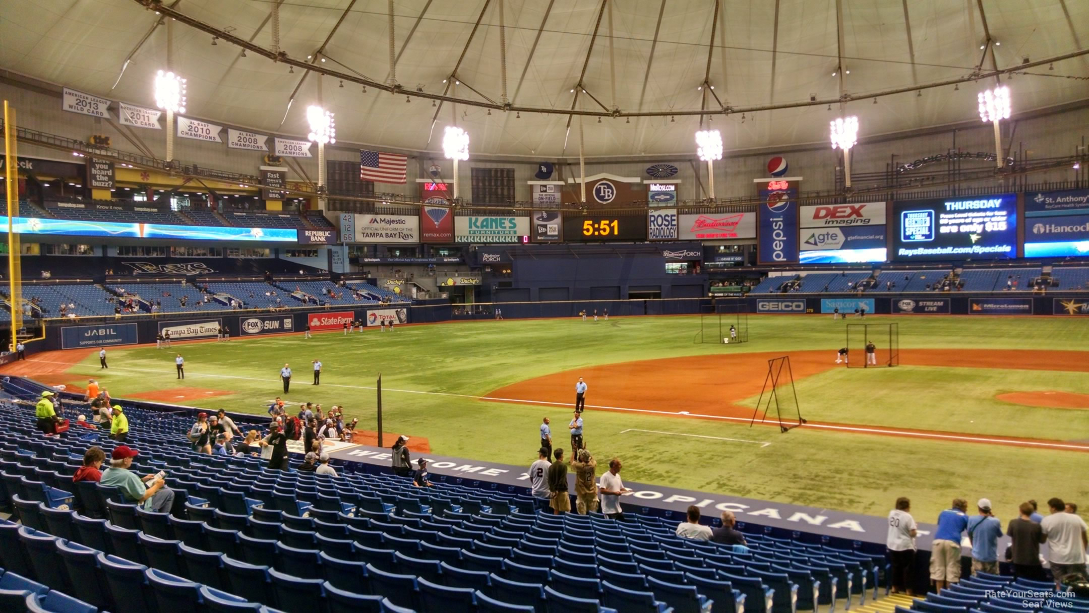 Rays Stadium Seating Chart Rows