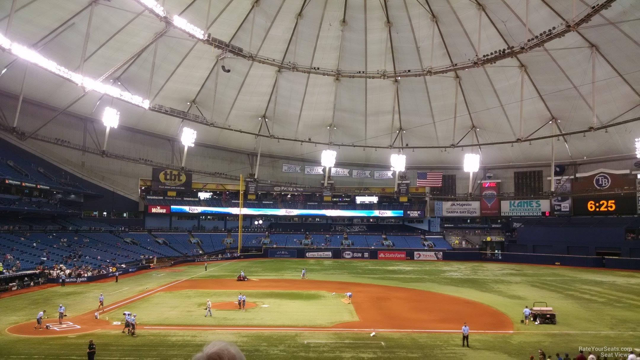 rays club 116, row m seat view  for baseball - tropicana field