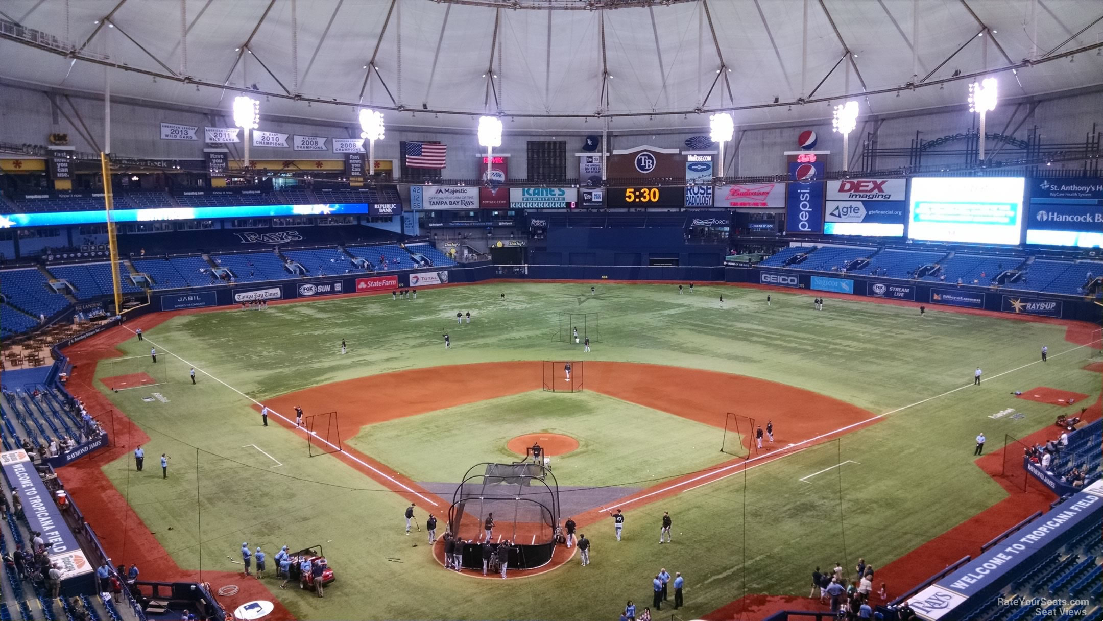 section 302, row e seat view  for baseball - tropicana field