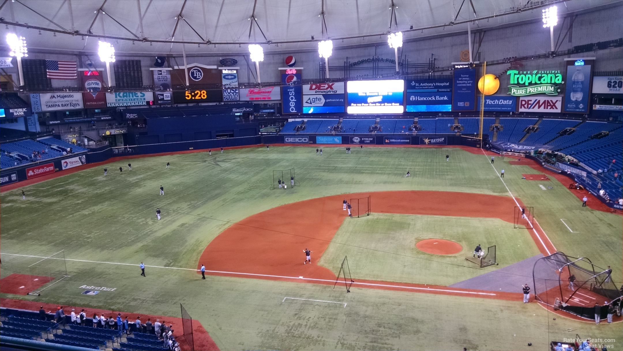 section 309, row e seat view  for baseball - tropicana field
