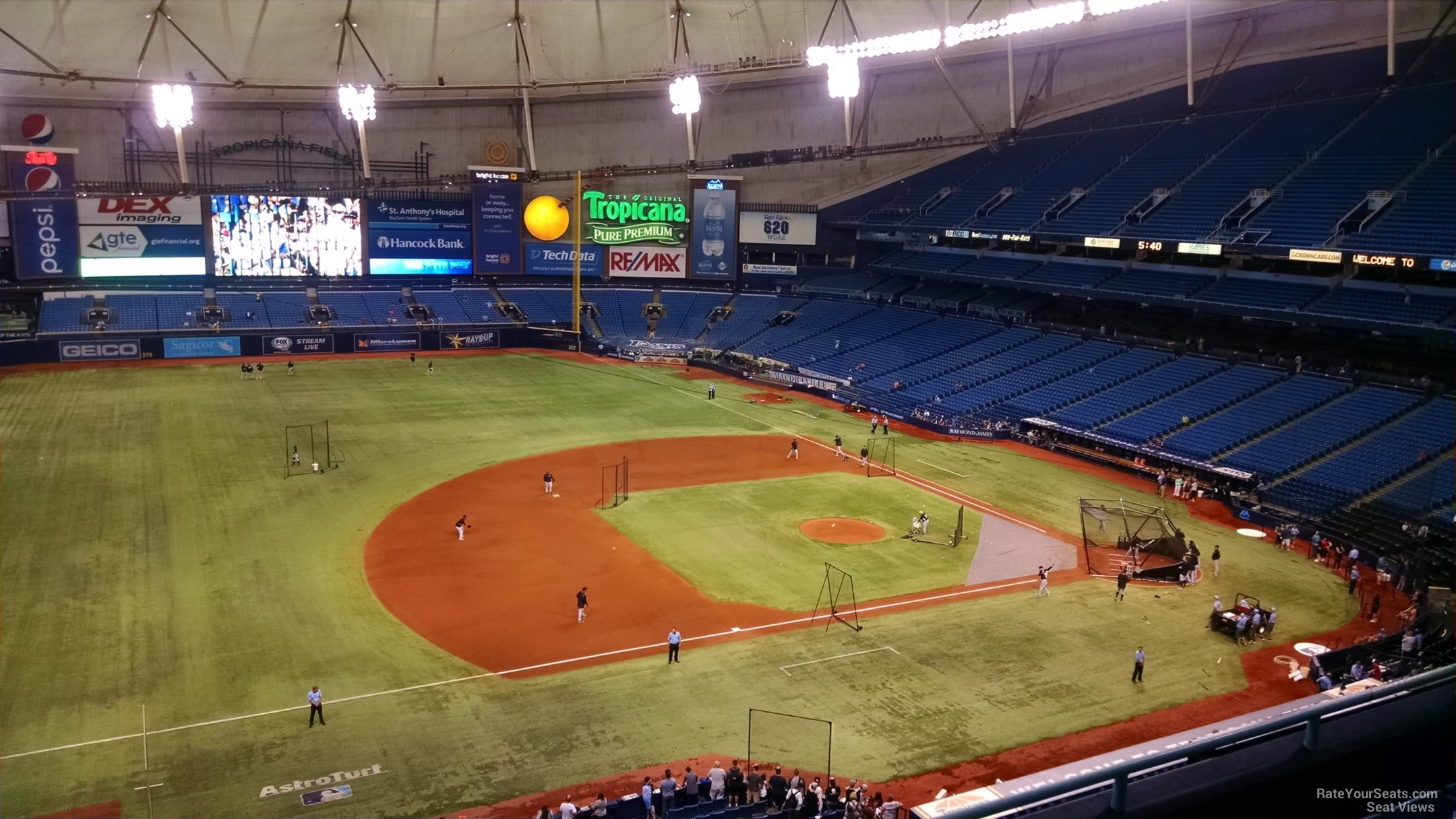 section 315, row e seat view  for baseball - tropicana field
