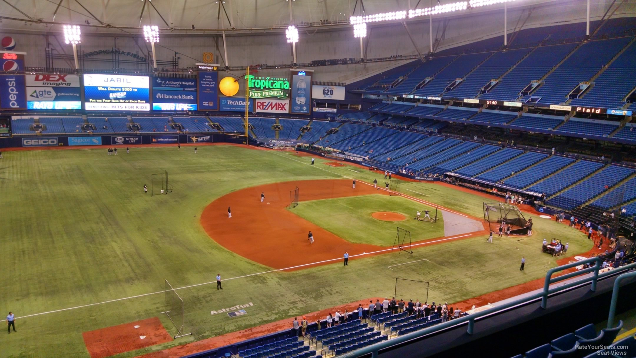 section 317, row e seat view  for baseball - tropicana field