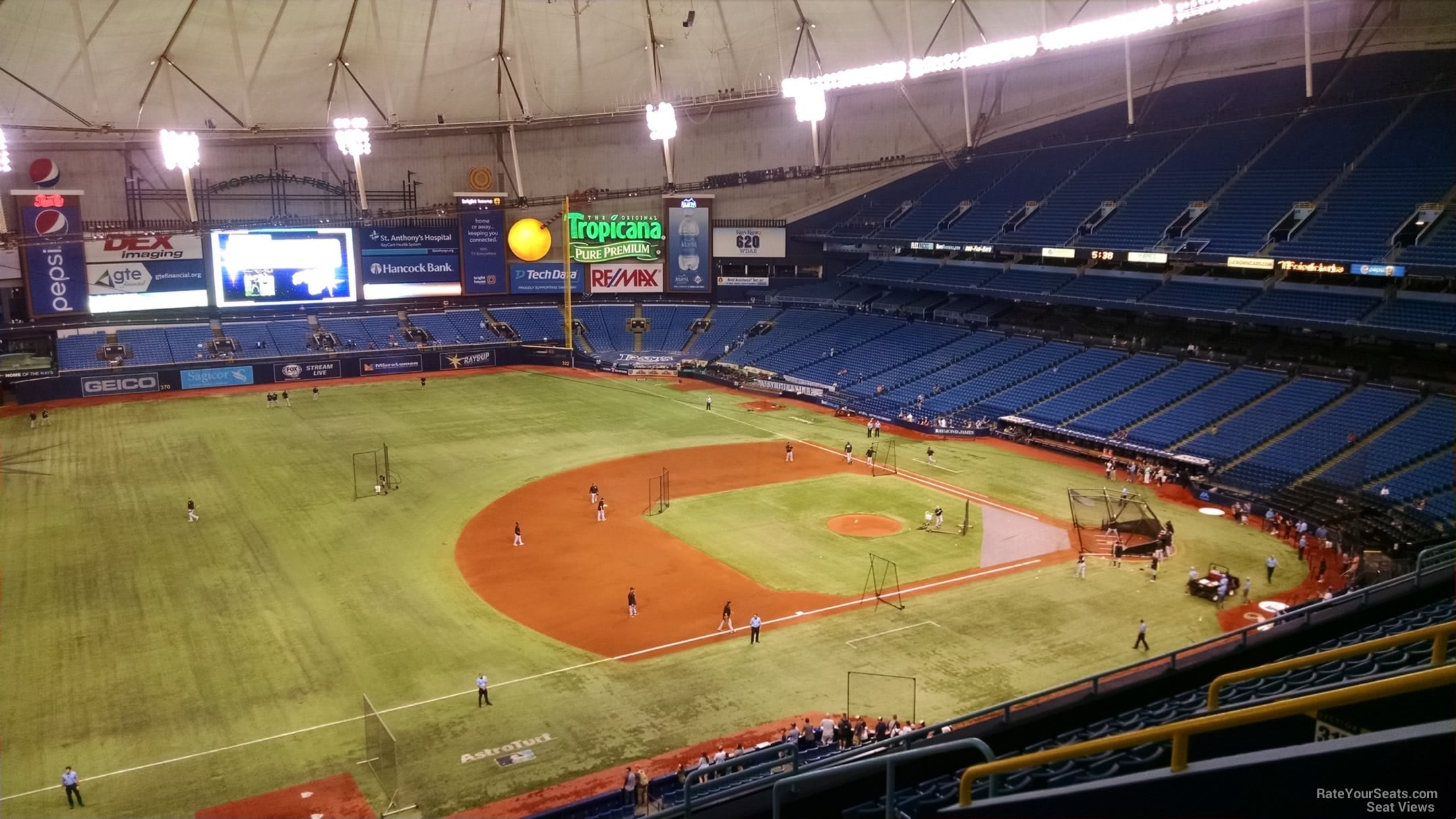 section 317, row l seat view  for baseball - tropicana field