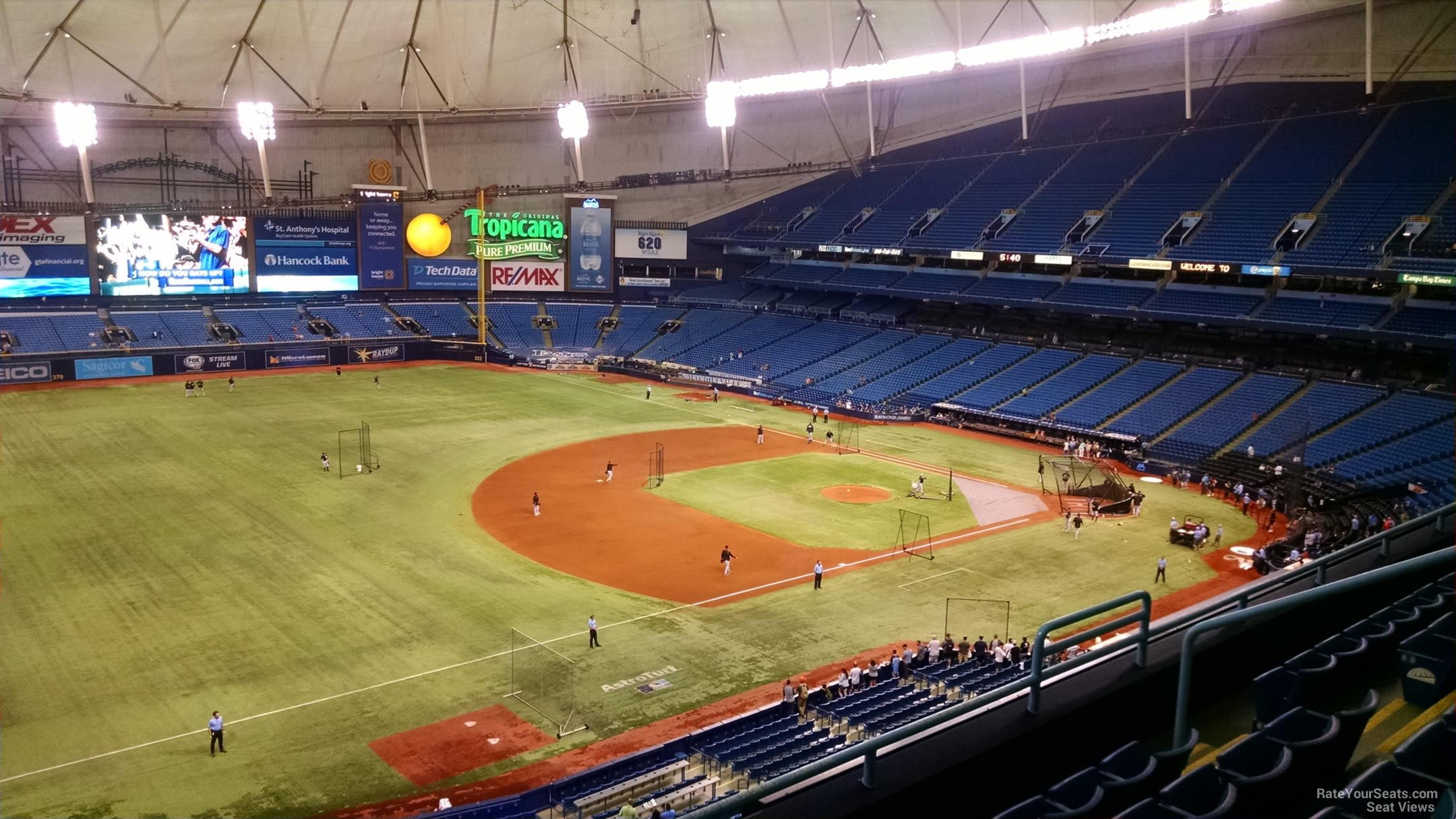 section 319, row e seat view  for baseball - tropicana field