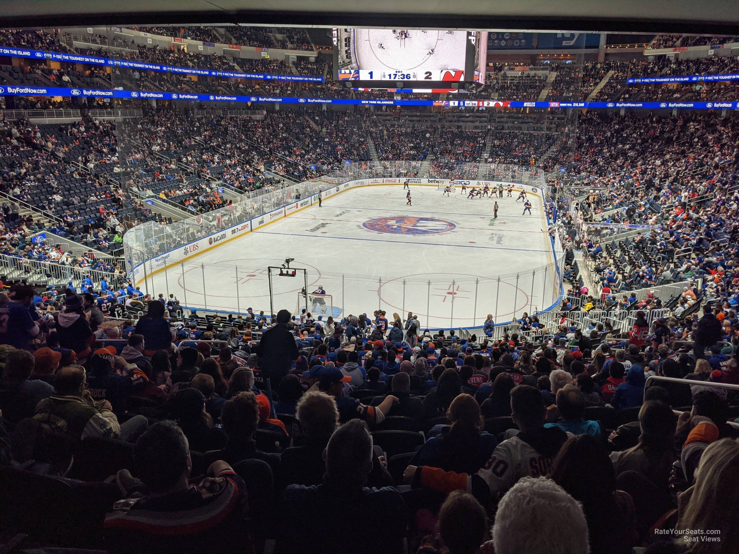 section 108, row 28 seat view  for hockey - ubs arena