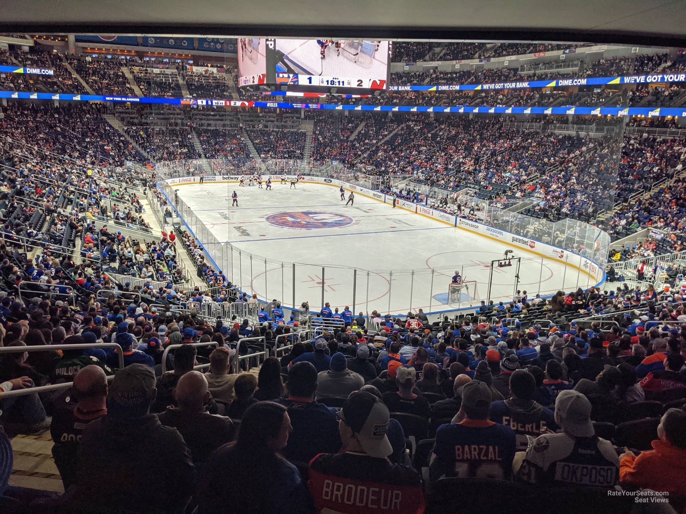 section 110, row 28 seat view  for hockey - ubs arena