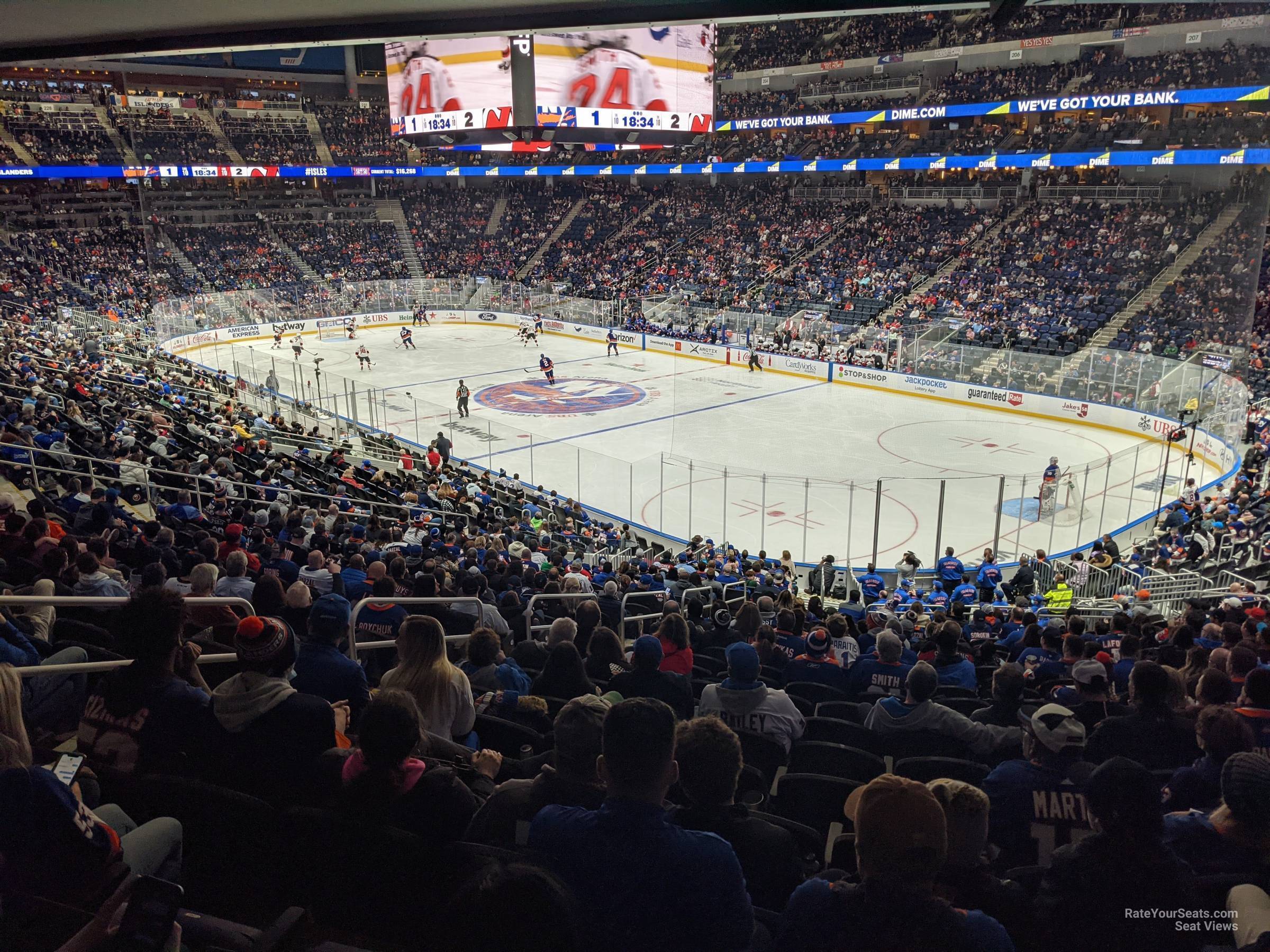 section 111, row 28 seat view  for hockey - ubs arena