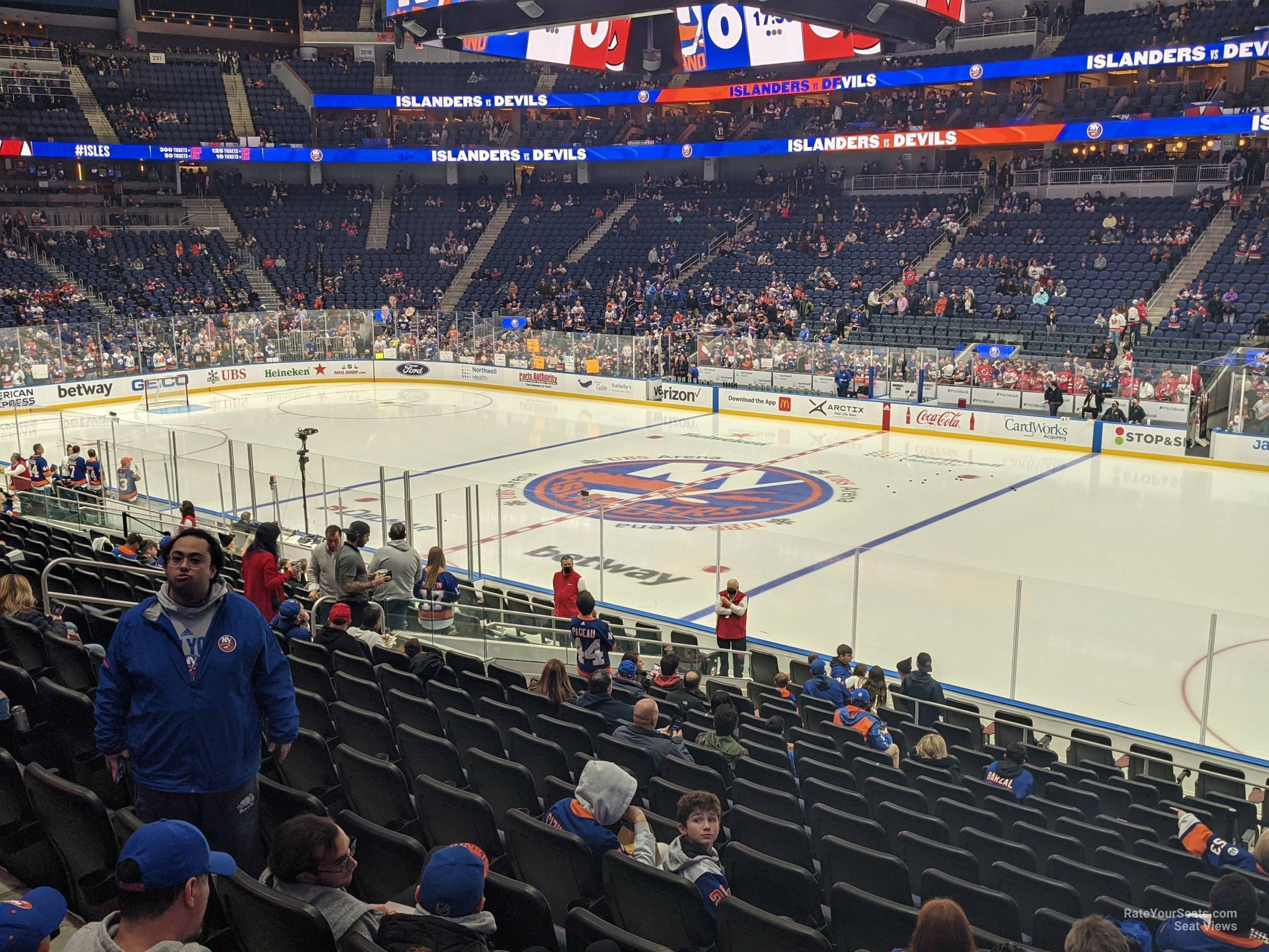 section 113, row 21 seat view  for hockey - ubs arena