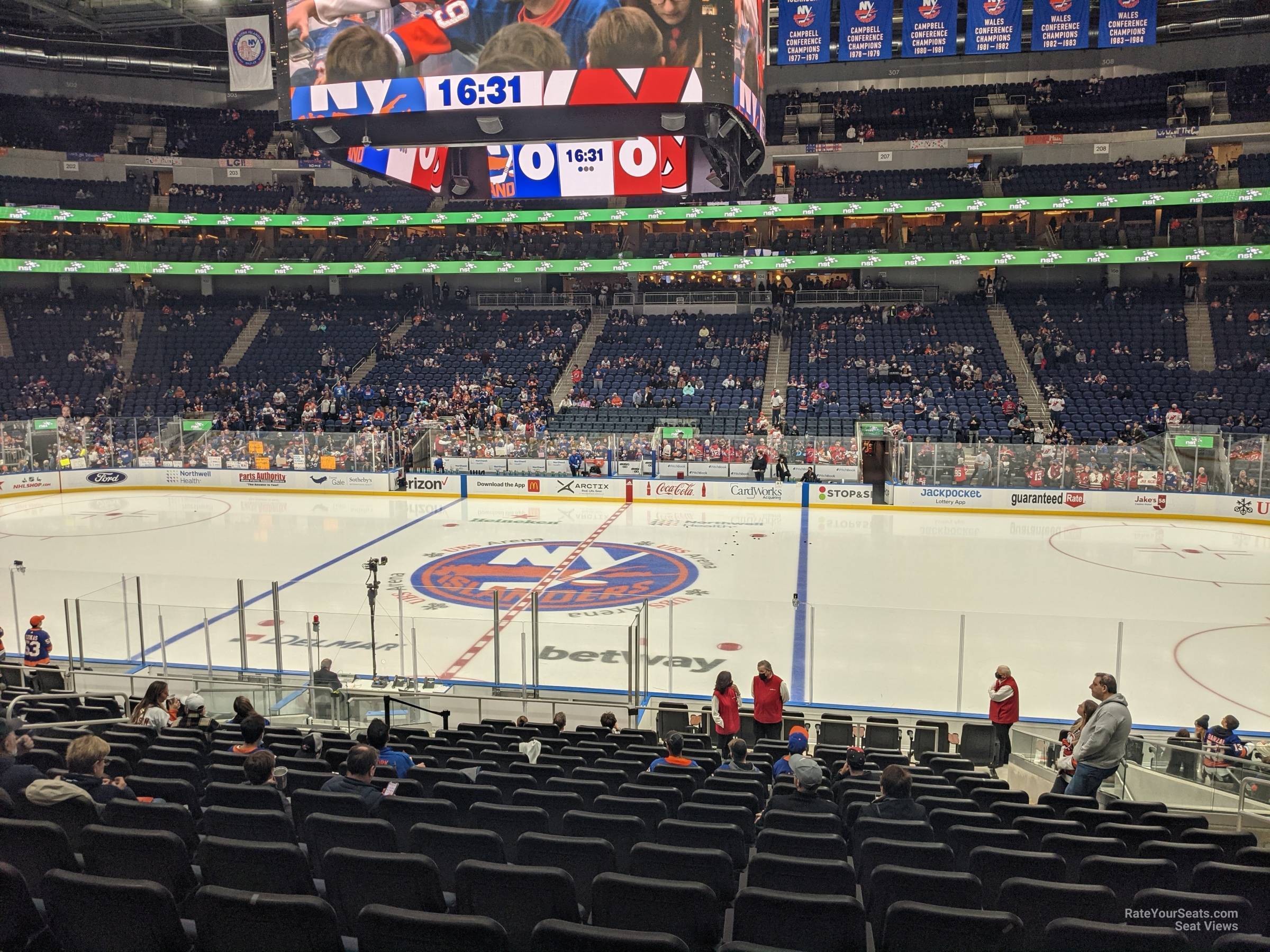 section 114, row 21 seat view  for hockey - ubs arena