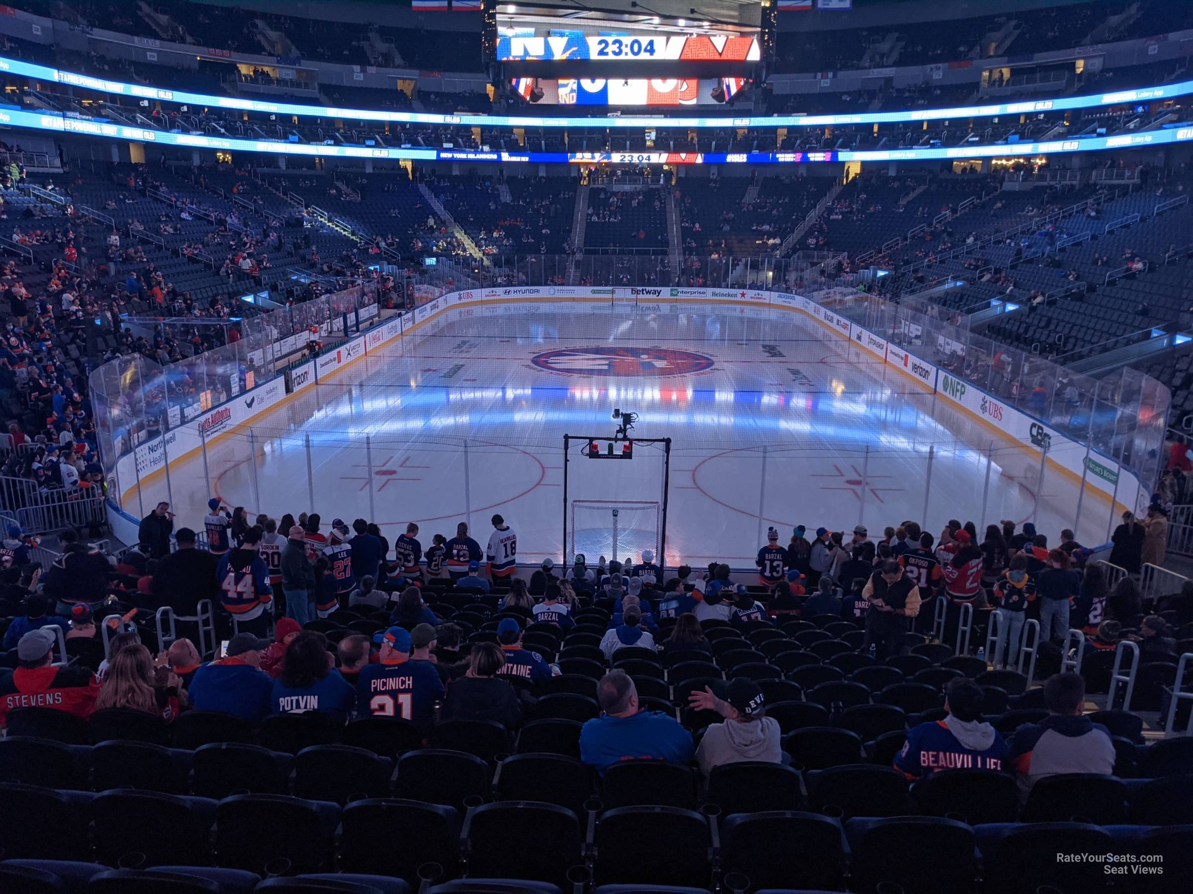 section 120, row 19 seat view  for hockey - ubs arena