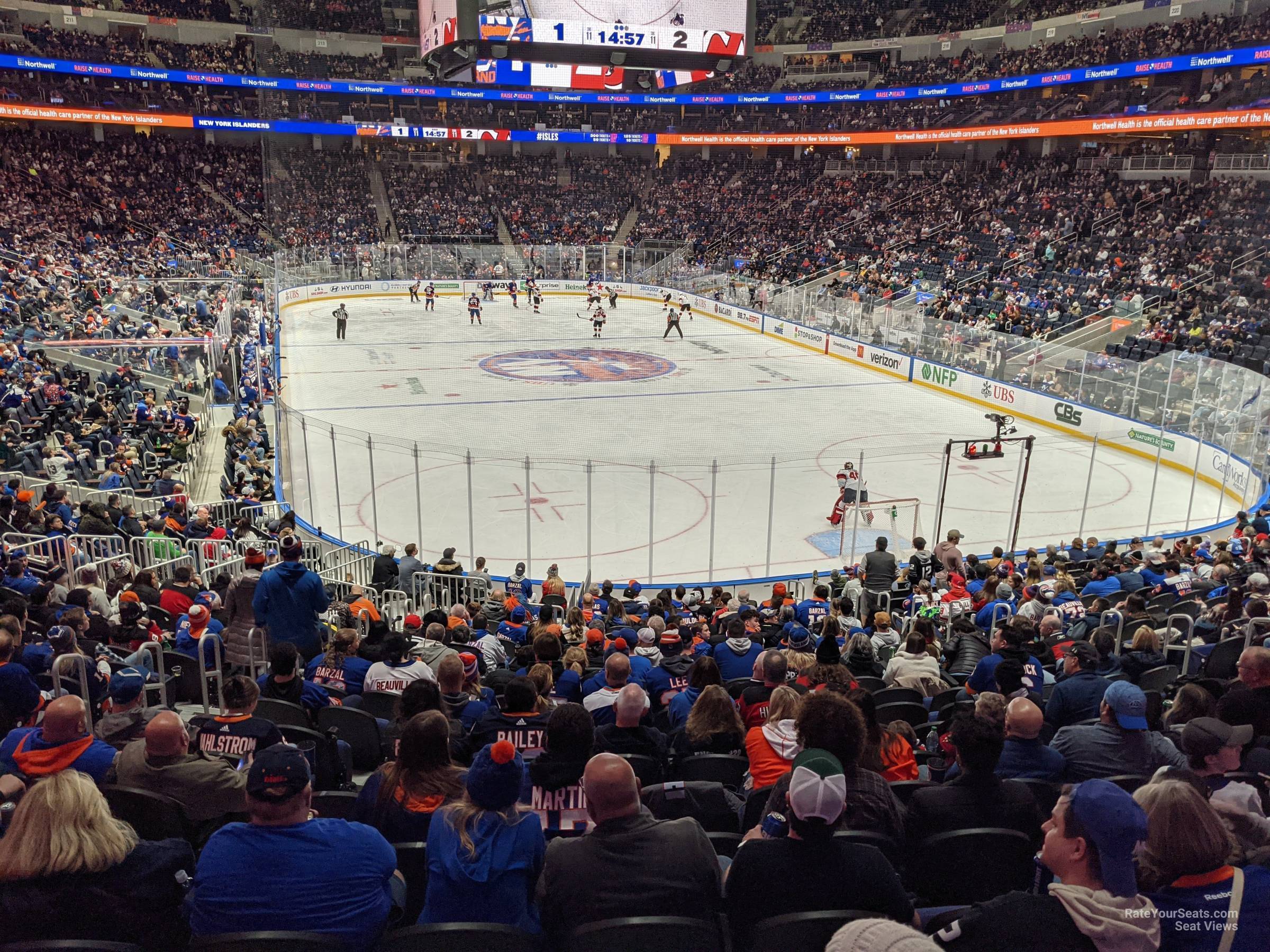 section 121, row 20 seat view  for hockey - ubs arena