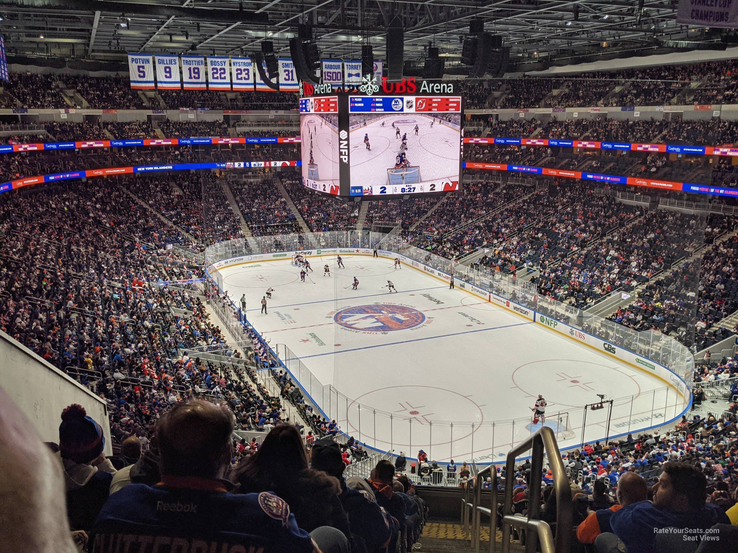 section 201a, row 12 seat view  for hockey - ubs arena