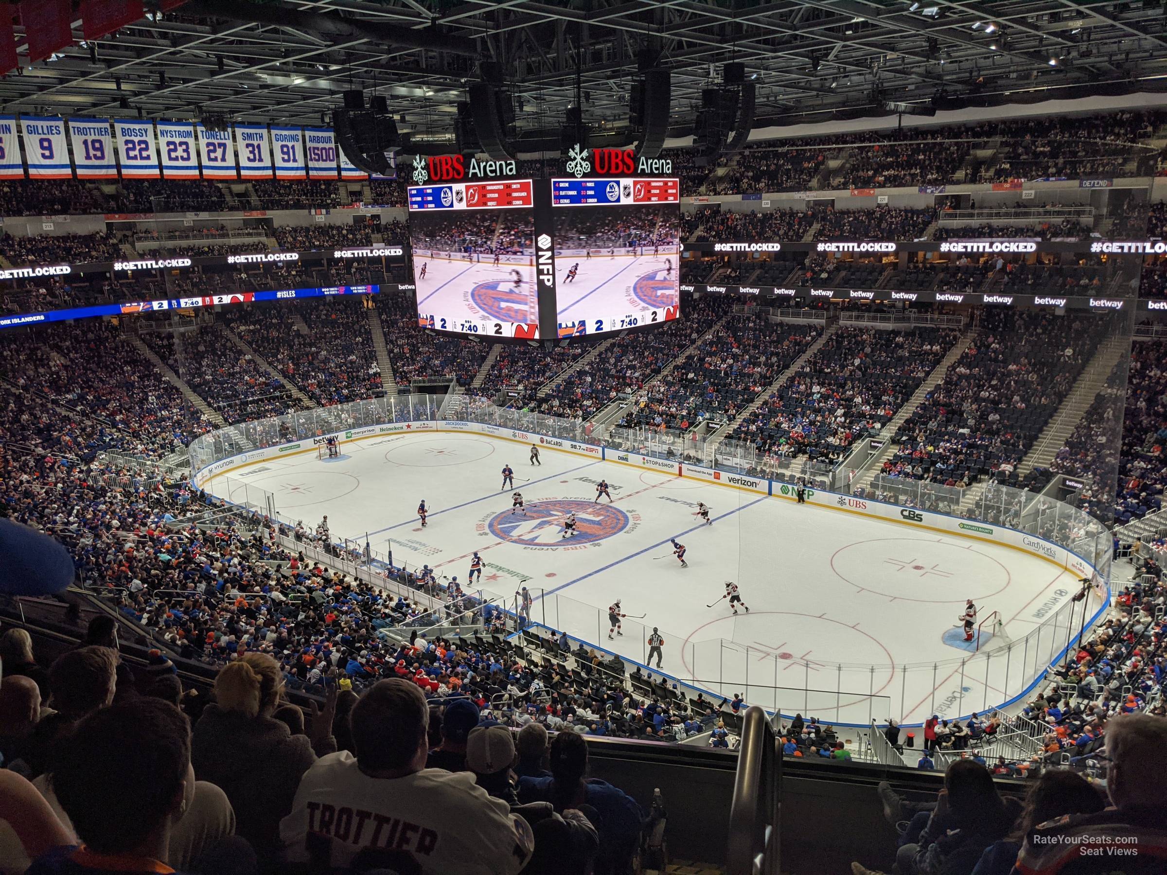 section 203, row 5 seat view  for hockey - ubs arena