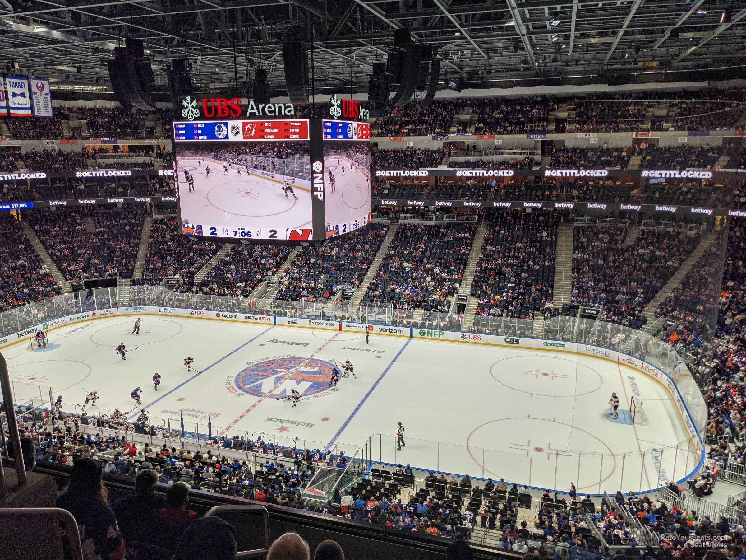 section 204, row 5 seat view  for hockey - ubs arena