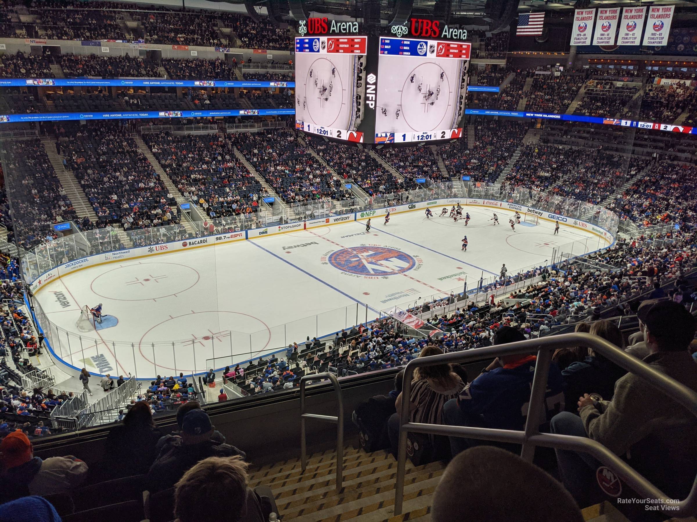 section 209, row 5 seat view  for hockey - ubs arena