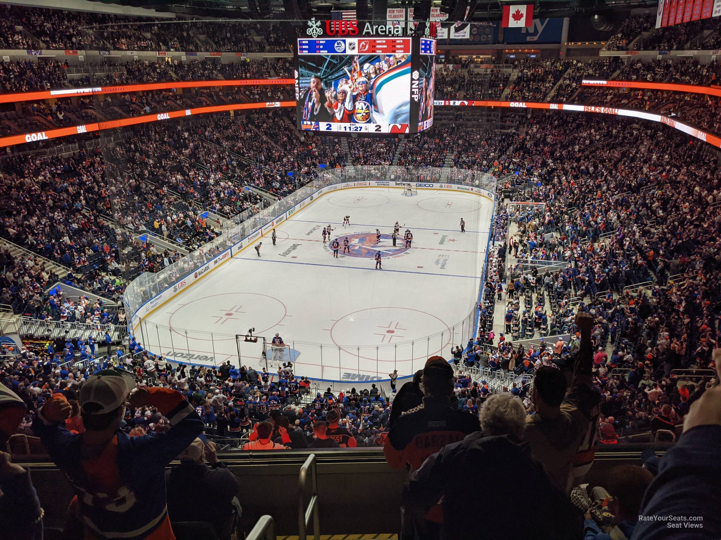 section 212, row 5 seat view  for hockey - ubs arena