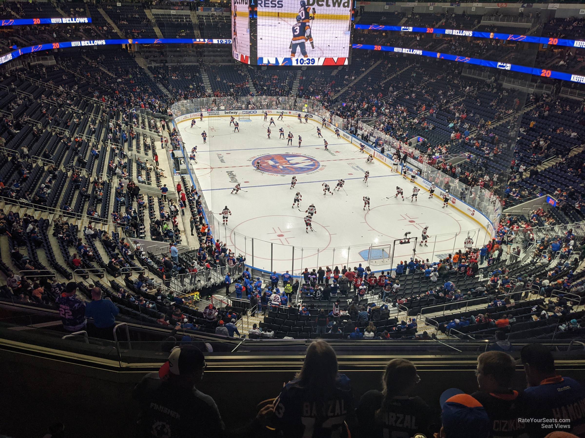 section 215, row 3 seat view for hockey - ubs arena