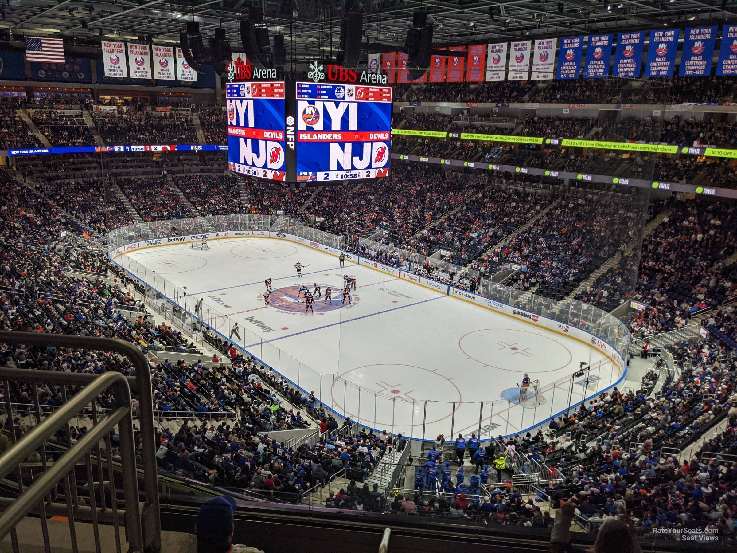 section 216, row 5 seat view  for hockey - ubs arena