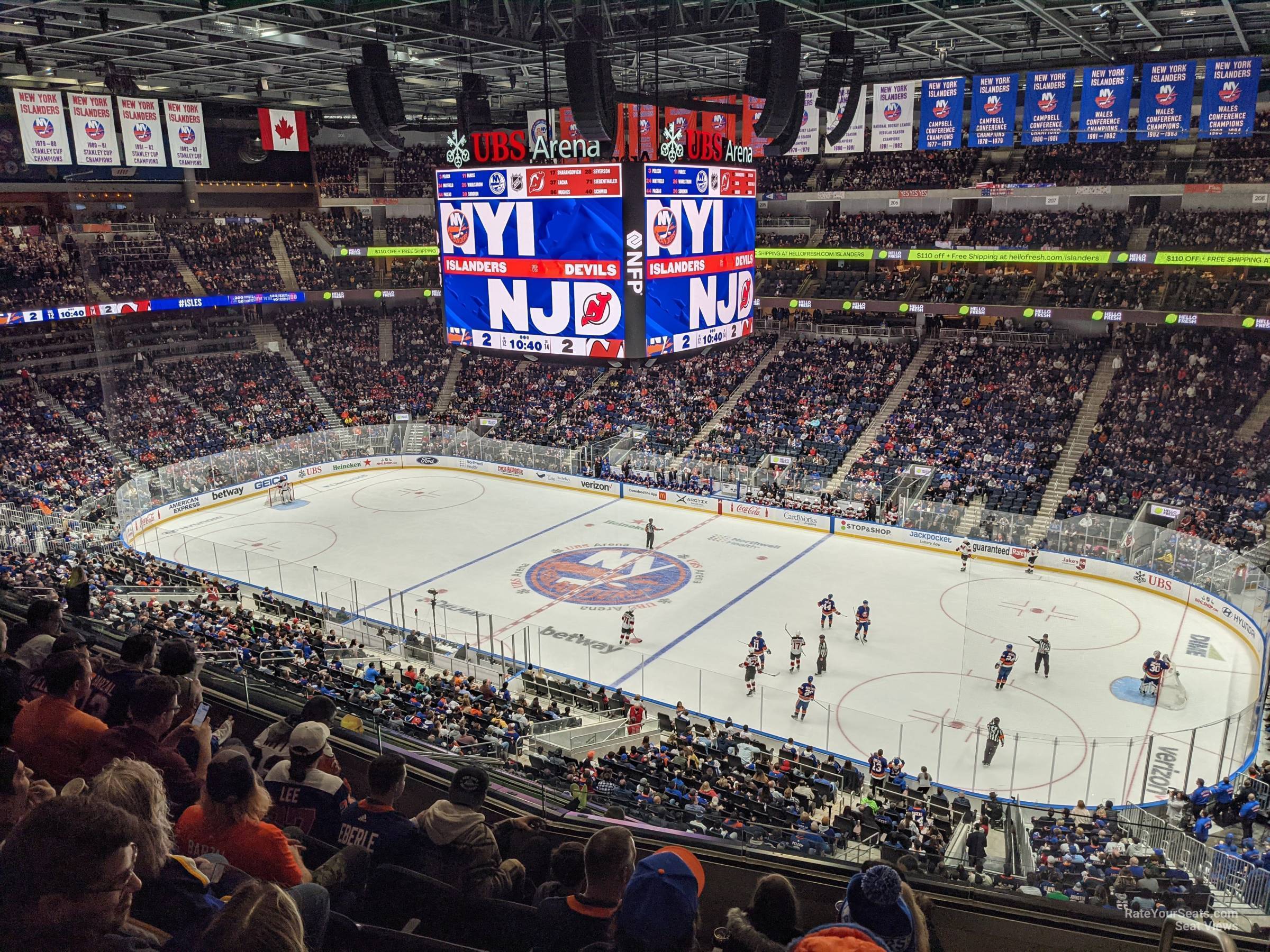 section 219, row 5 seat view  for hockey - ubs arena