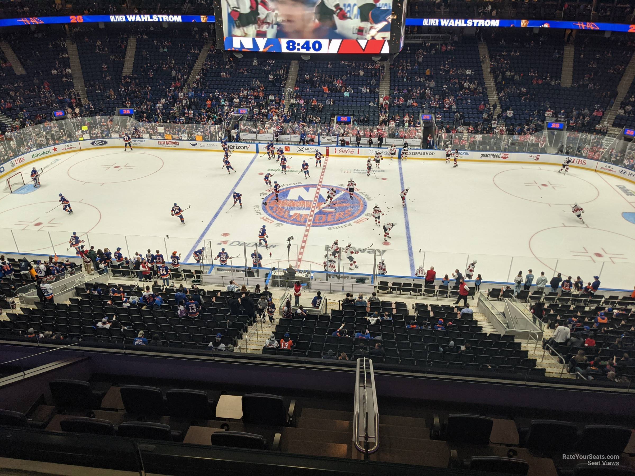 section 221, row 2 seat view  for hockey - ubs arena