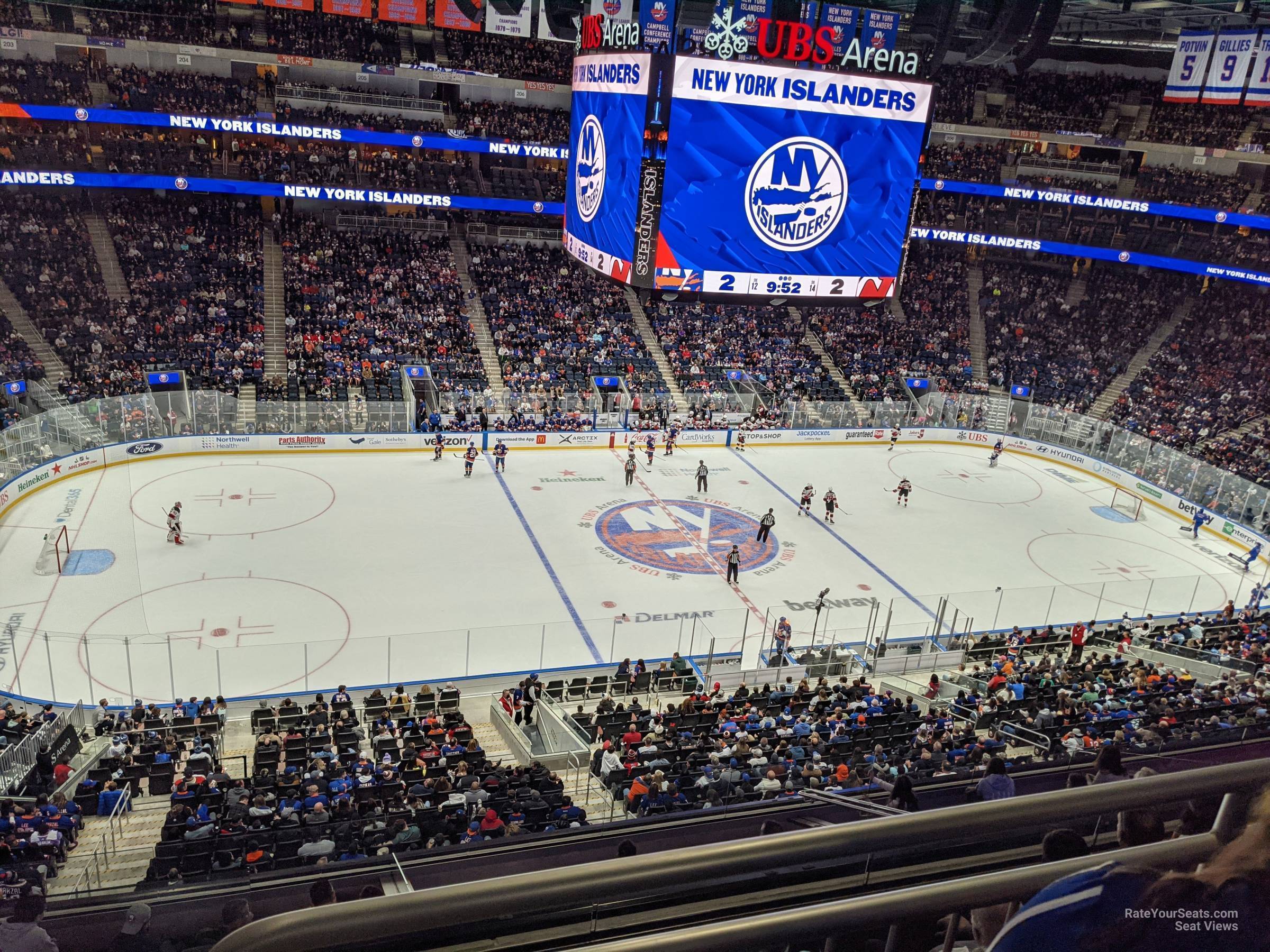 section 222, row 3wc seat view  for hockey - ubs arena