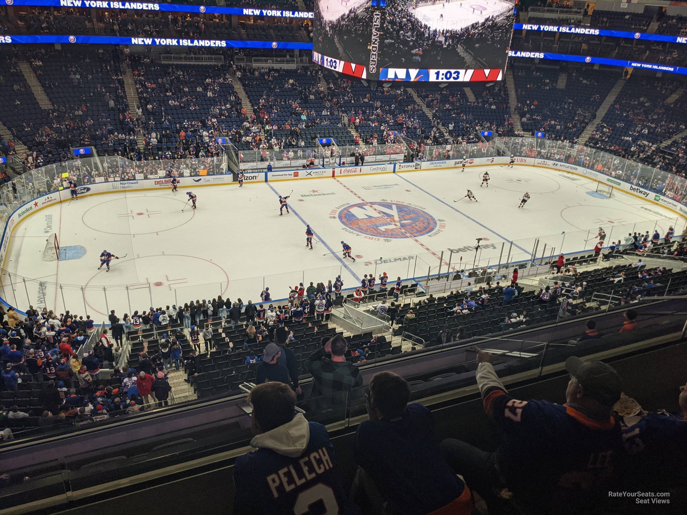 section 223, row 3 seat view  for hockey - ubs arena