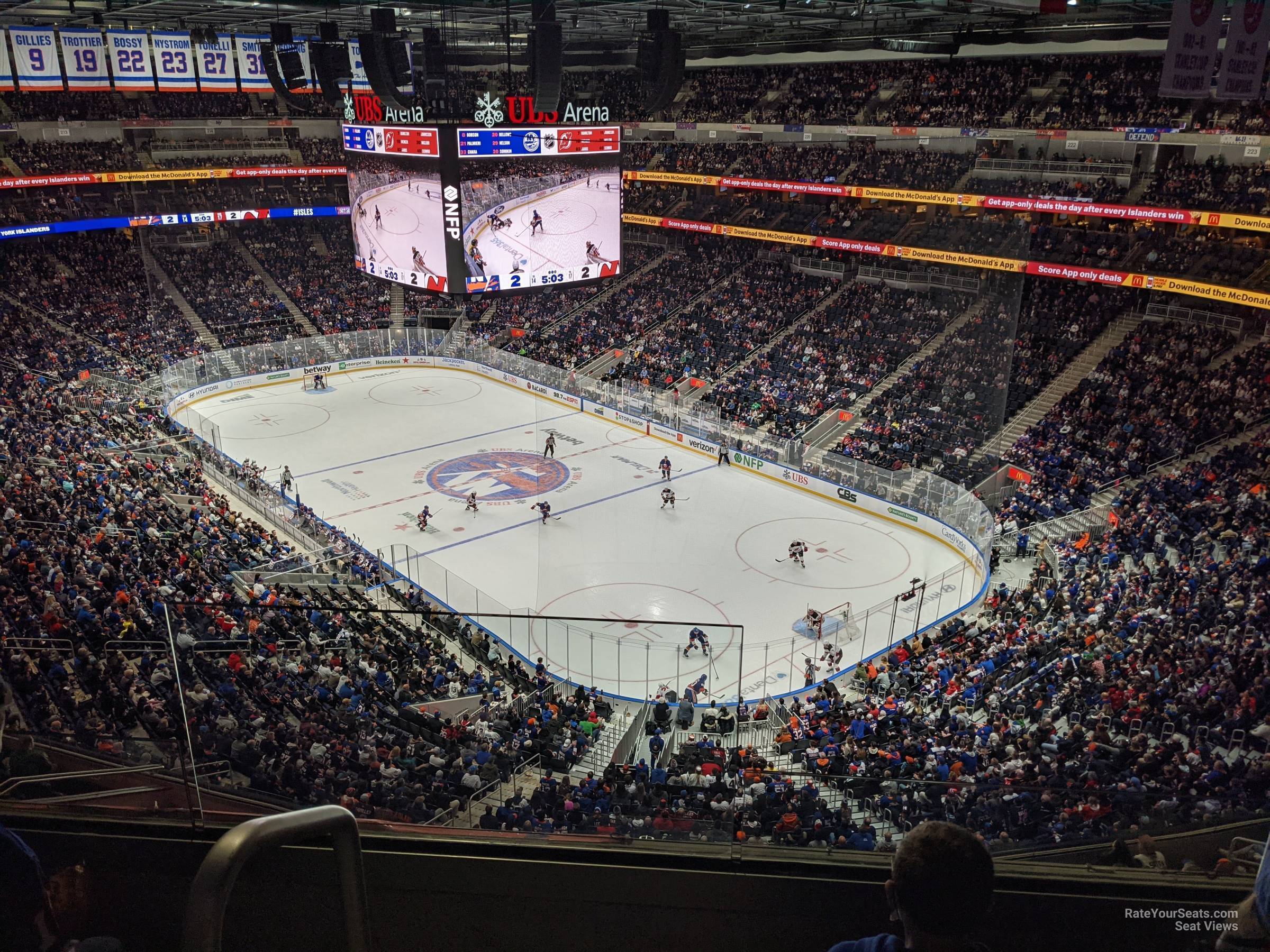 section 301, row 2 seat view  for hockey - ubs arena