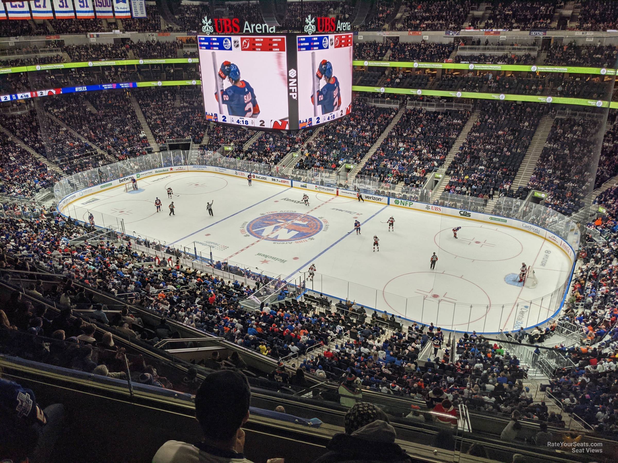 section 304, row 2 seat view  for hockey - ubs arena