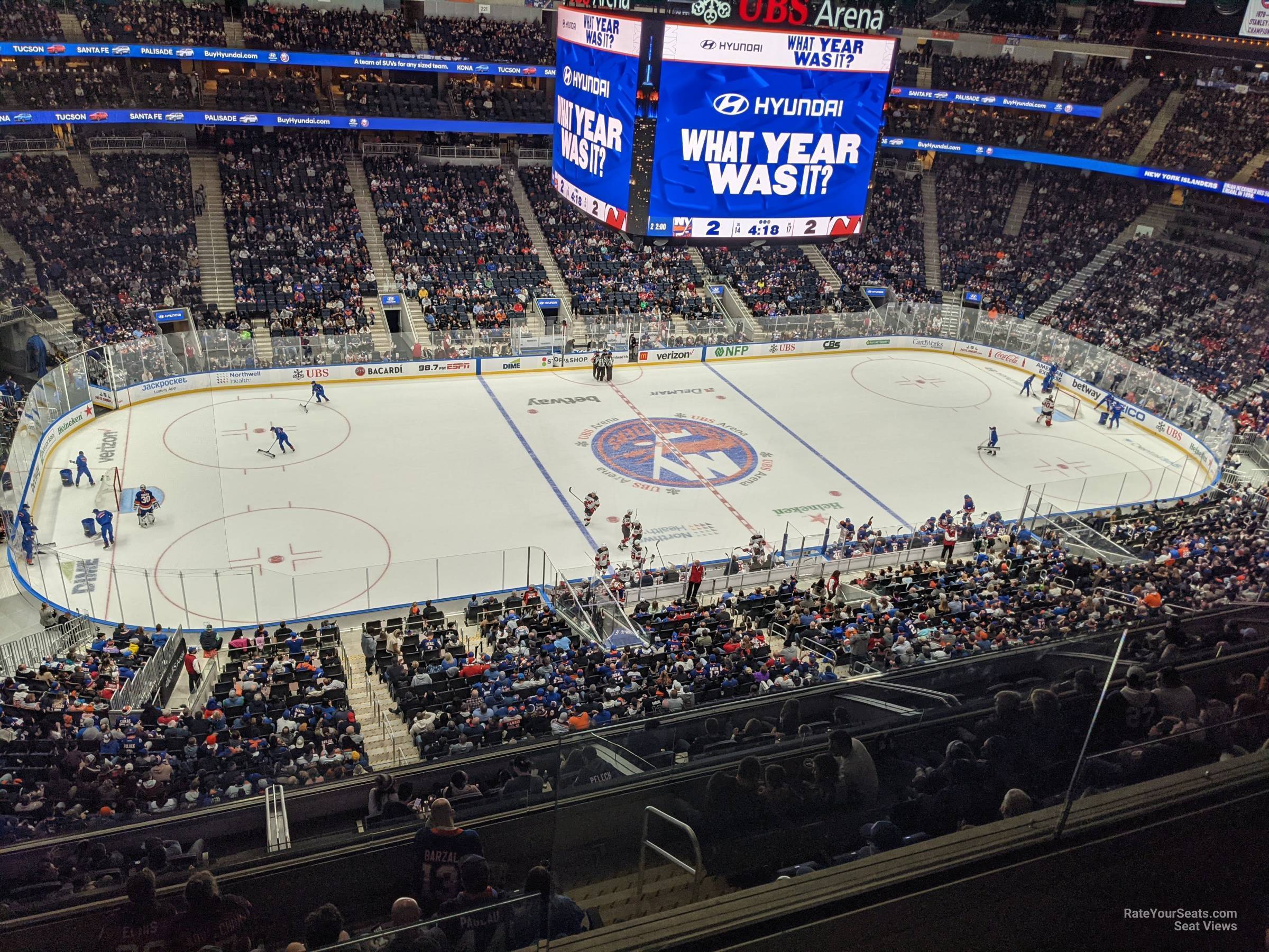 section 308, row 2 seat view  for hockey - ubs arena