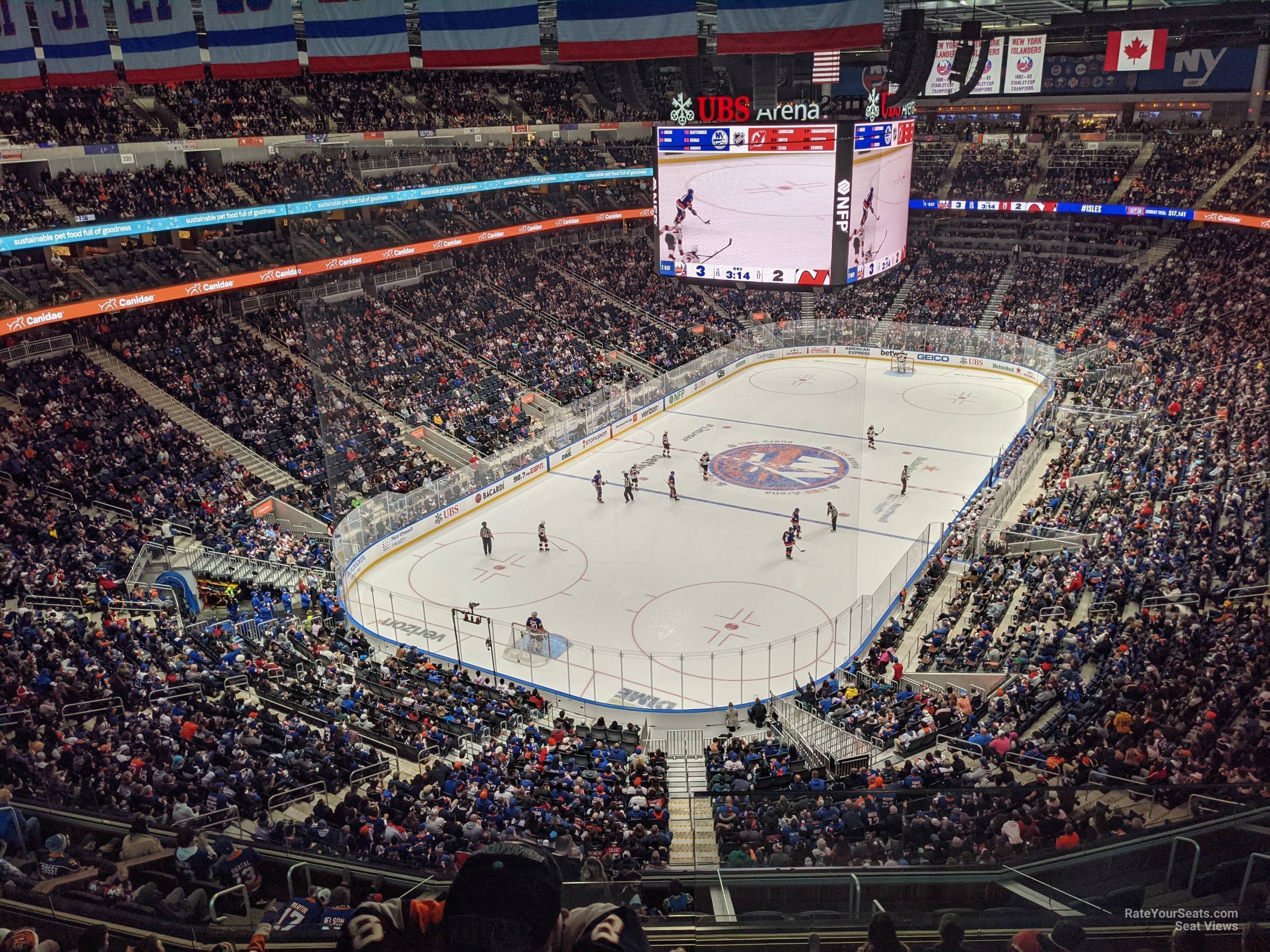 section 312, row 2 seat view  for hockey - ubs arena