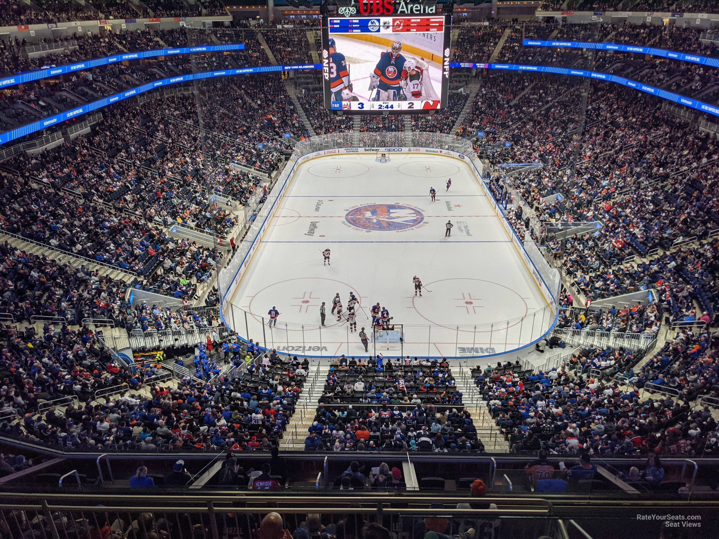 section 314, row 2 seat view  for hockey - ubs arena
