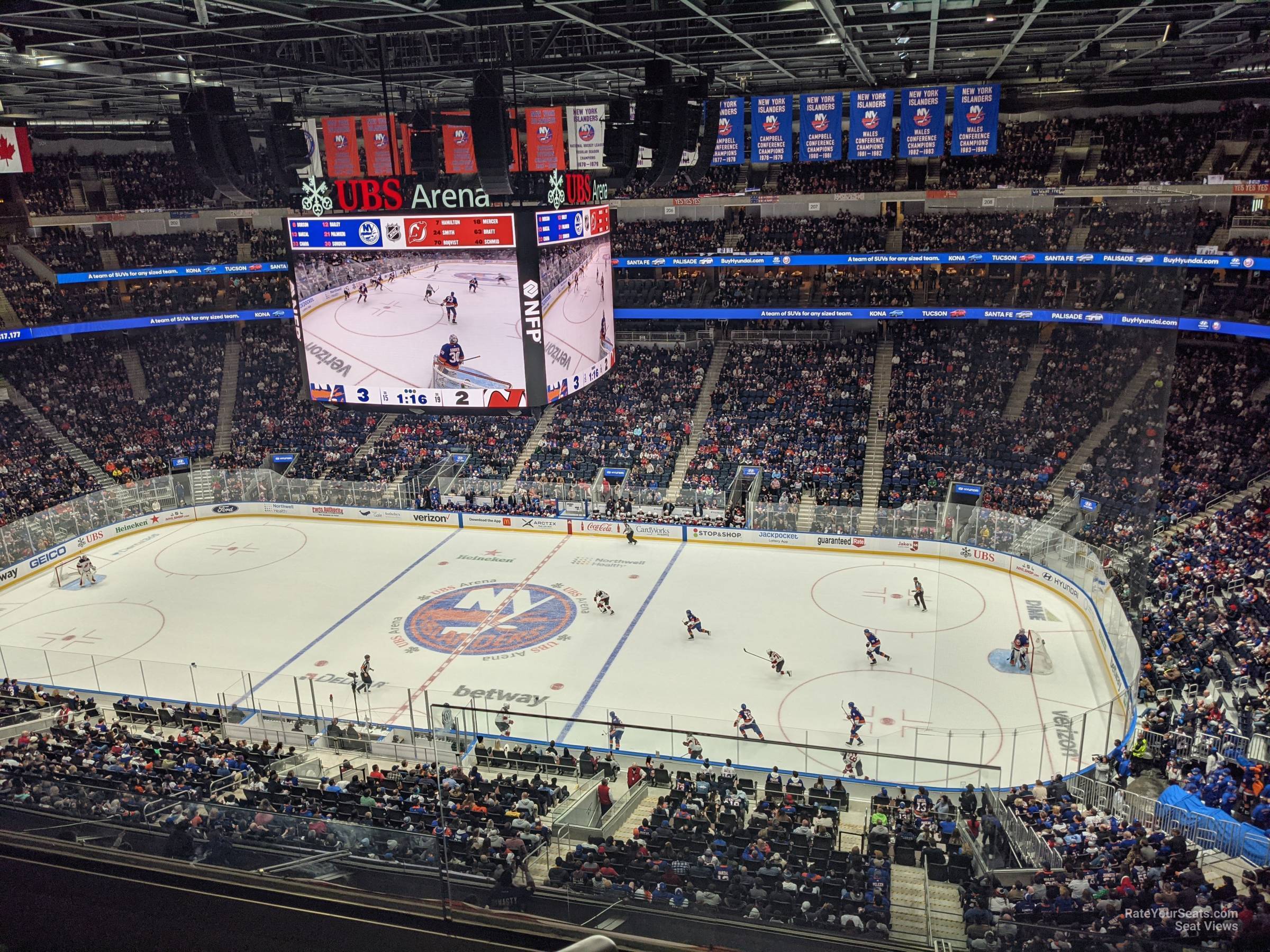 section 319, row 2 seat view  for hockey - ubs arena